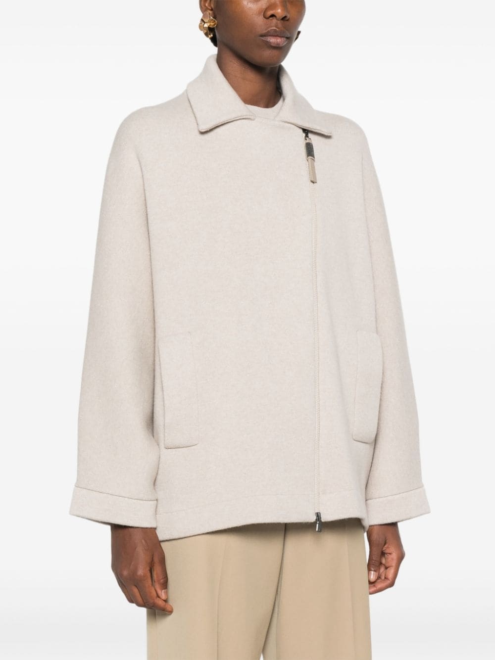 Cashmere zipped cardgian - 4