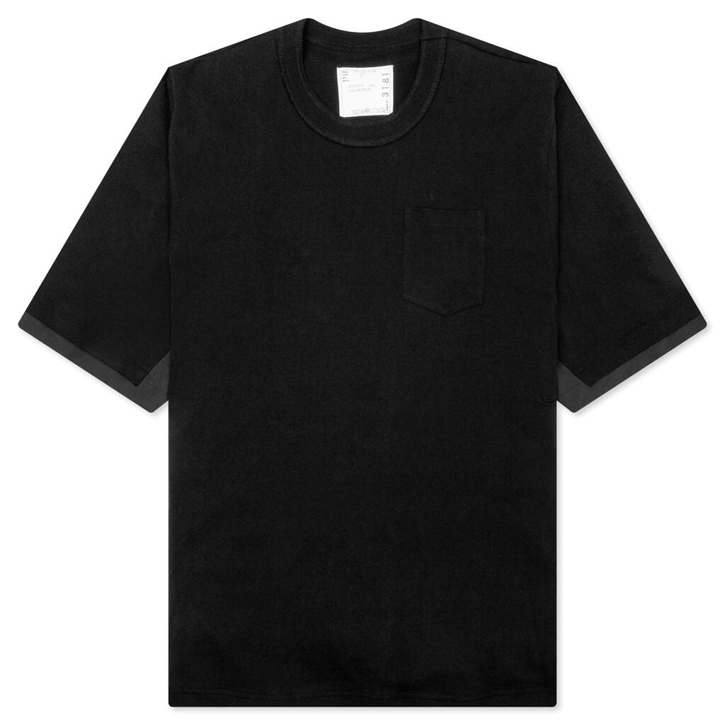 【sacai】Cotton Jersey T-Shirt sacai COTTON JERSEY T-SHIRT - BLACK | feature | REVERSIBLE