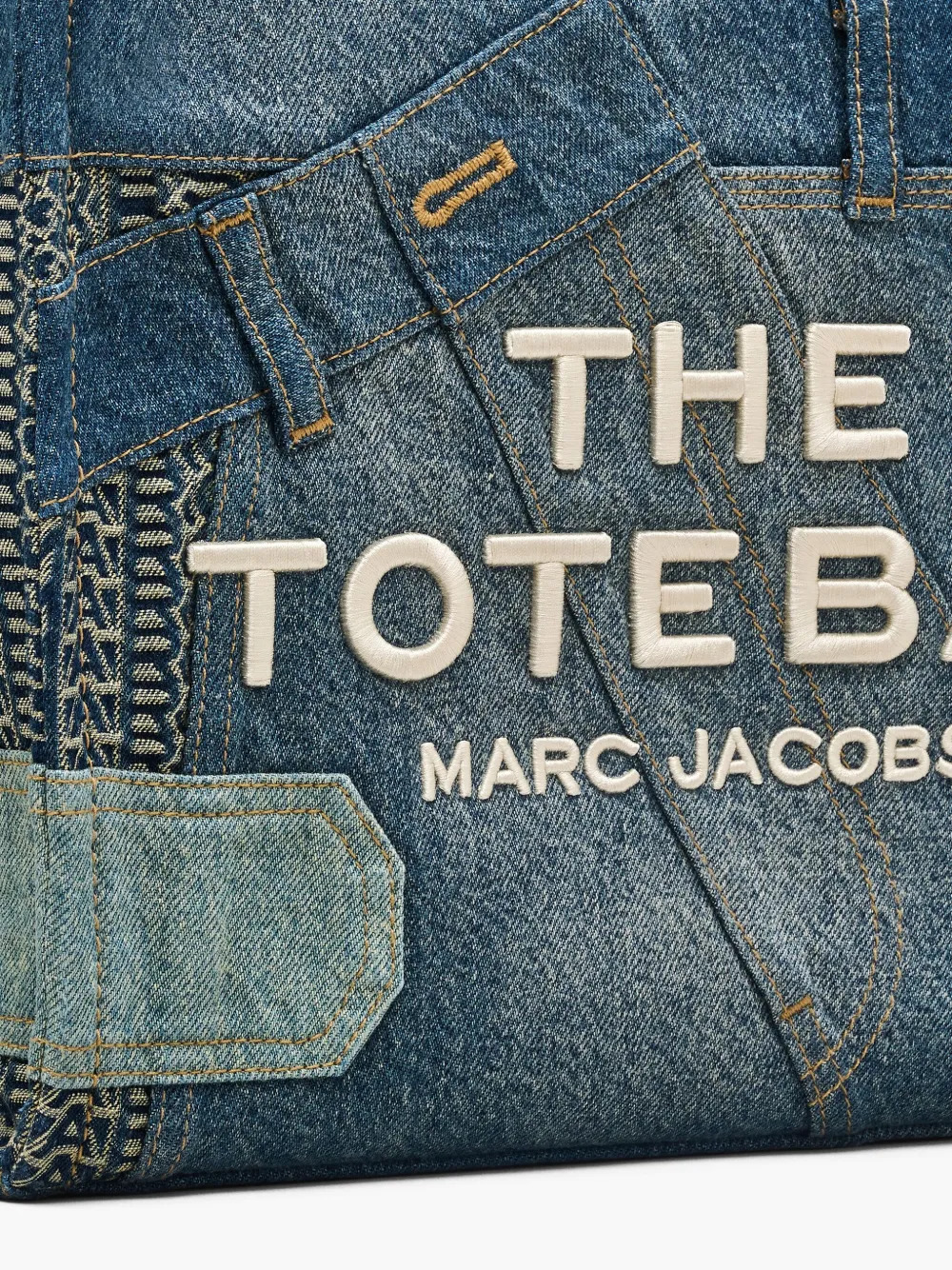 MARC JACOBS - Women The Medium Deconstructed Denim Tote Bag - 7