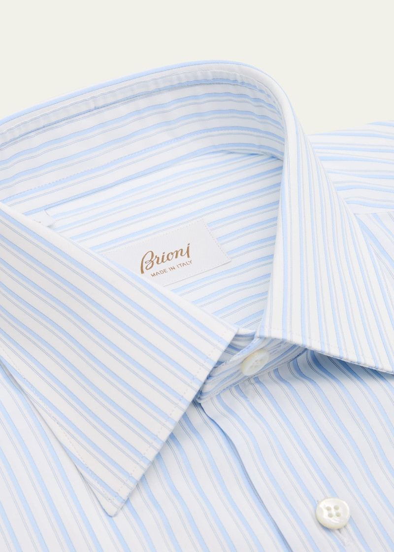 Brioni Men's Cotton Multi-Stripe Dress Shirt outlook