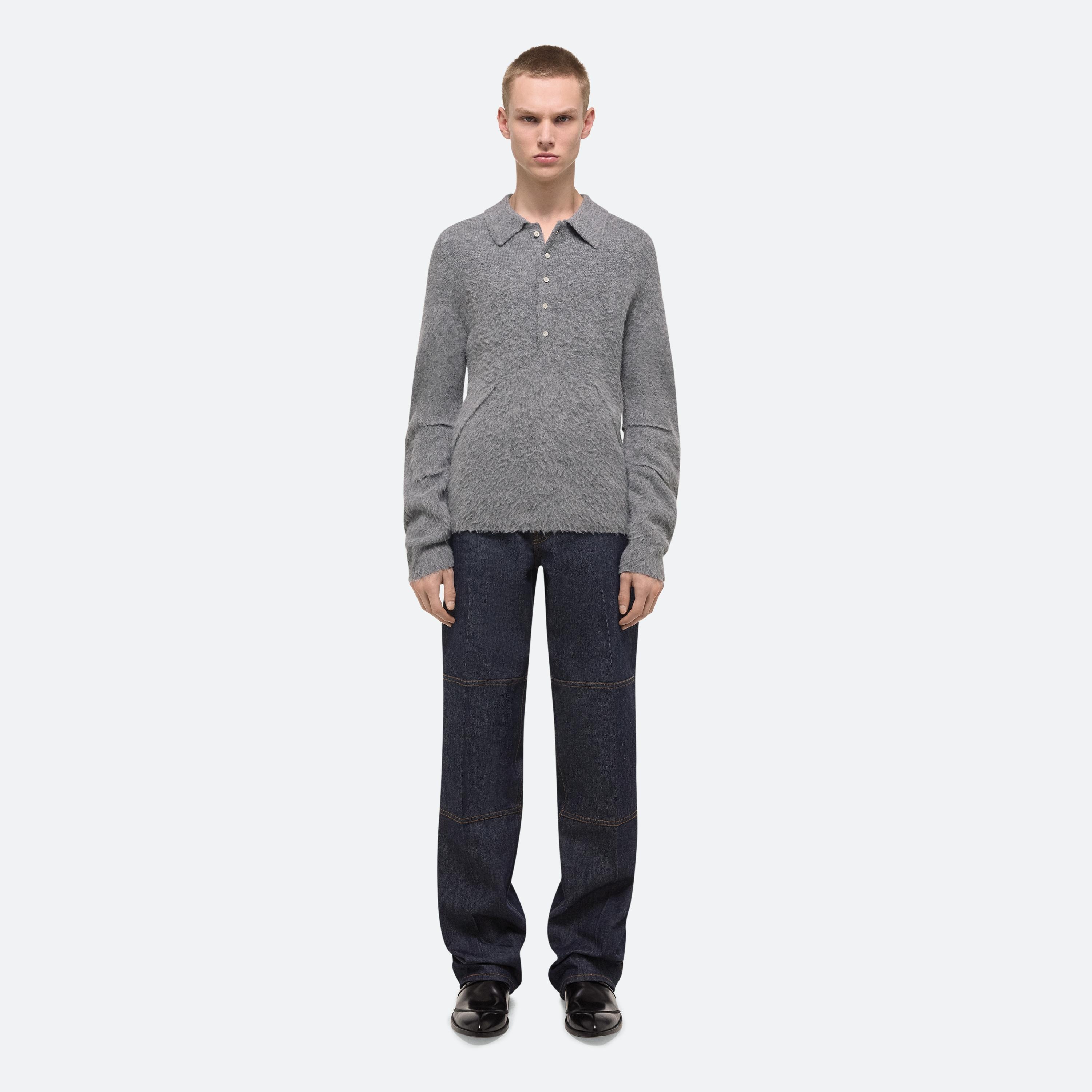 APEX BRUSHED POLO SWEATER - 4