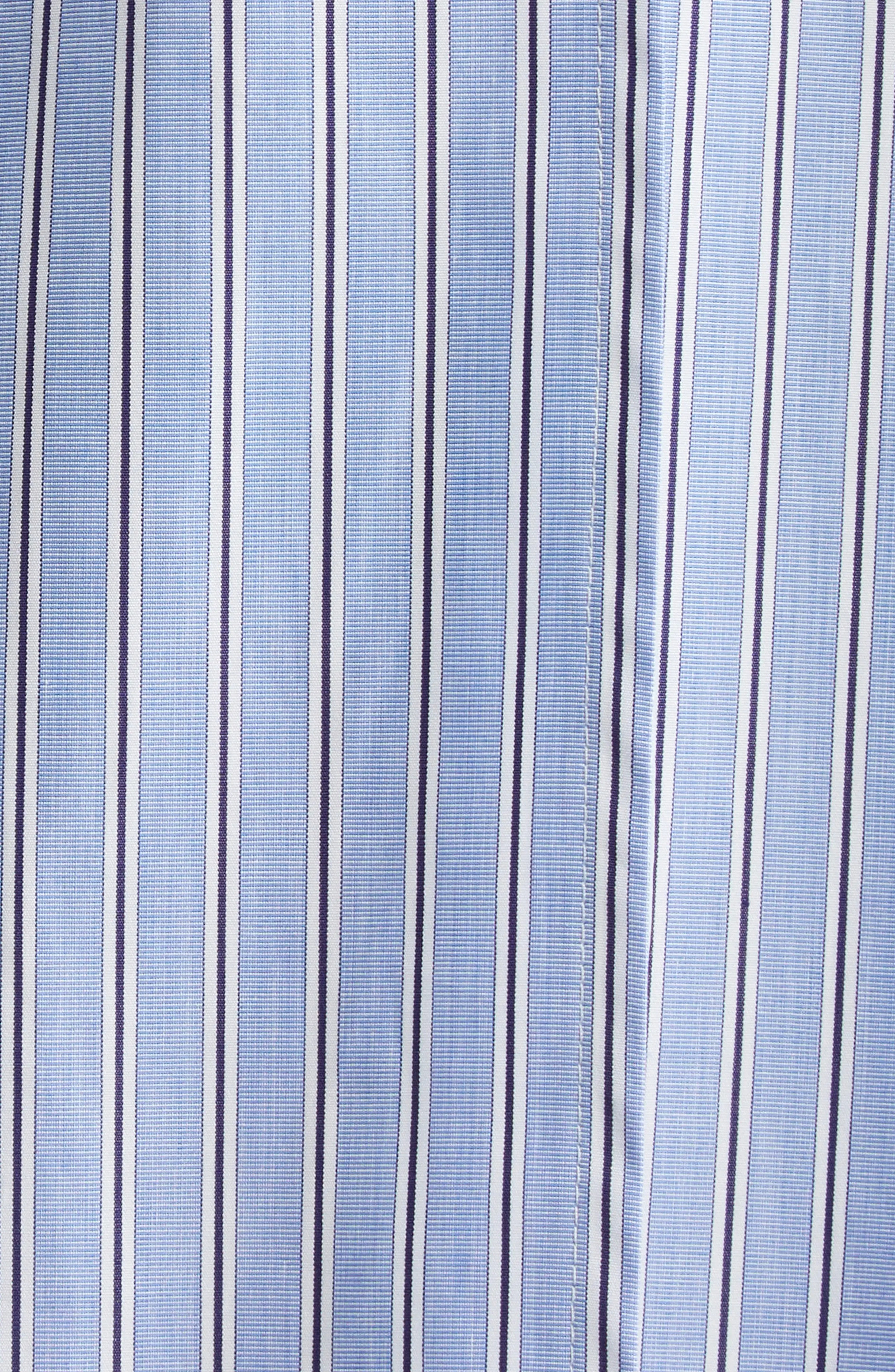 sacai x Thomas Mason Stripe Mixed Media Top | nordstrom