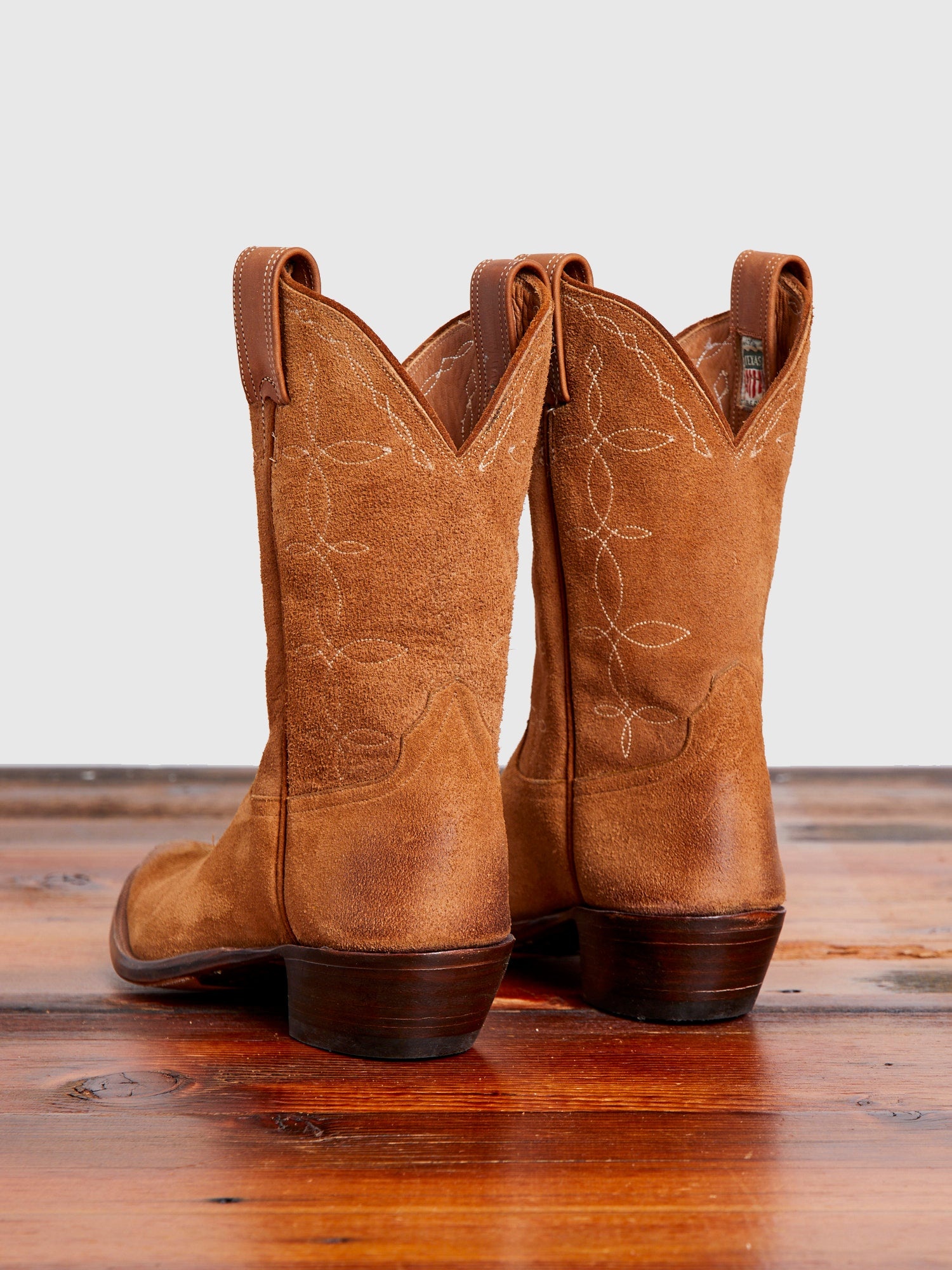 Plainview Suede Cowboy Boot in Light Java - 7