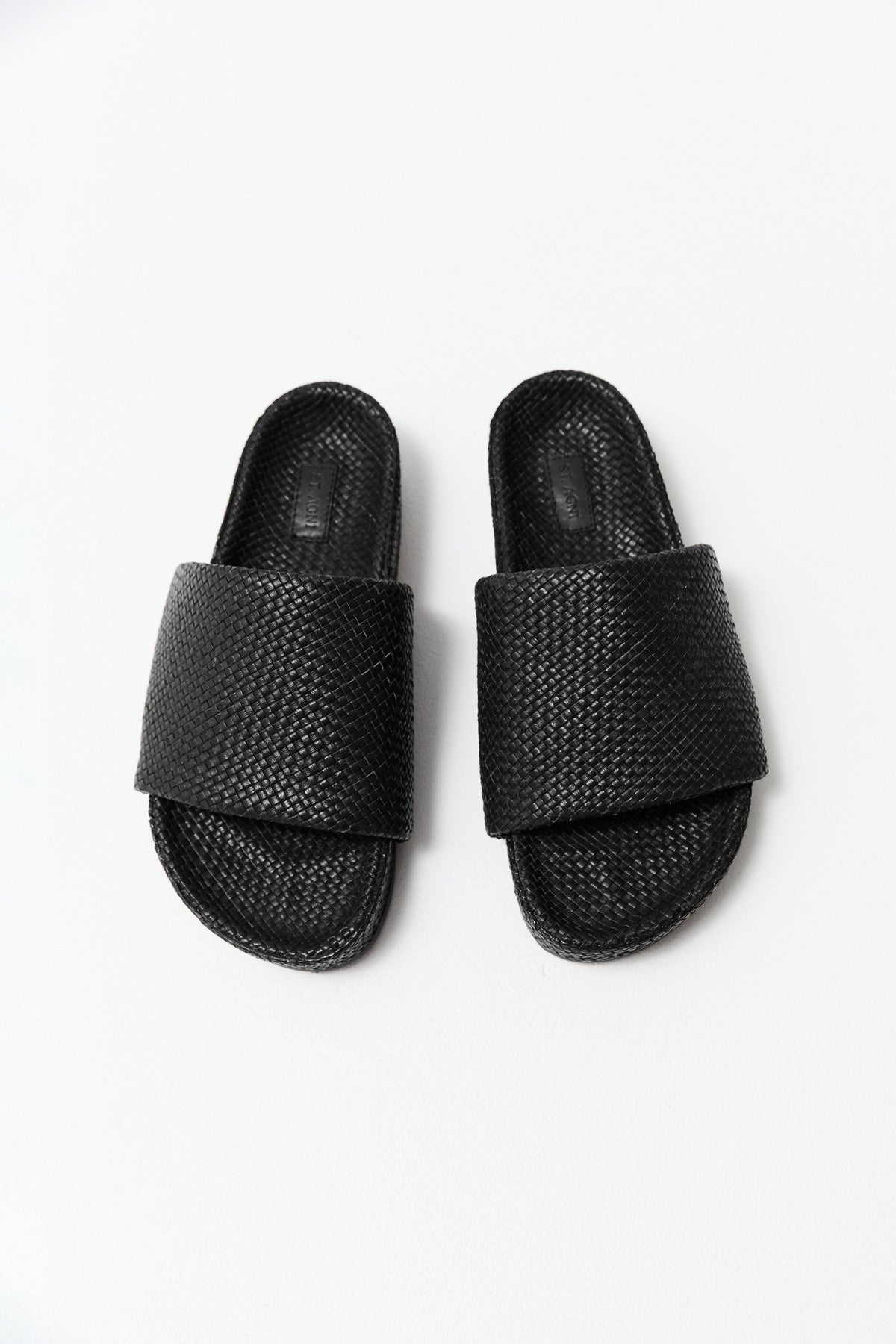 Woven Everyday Flatform Slide - Black - 1