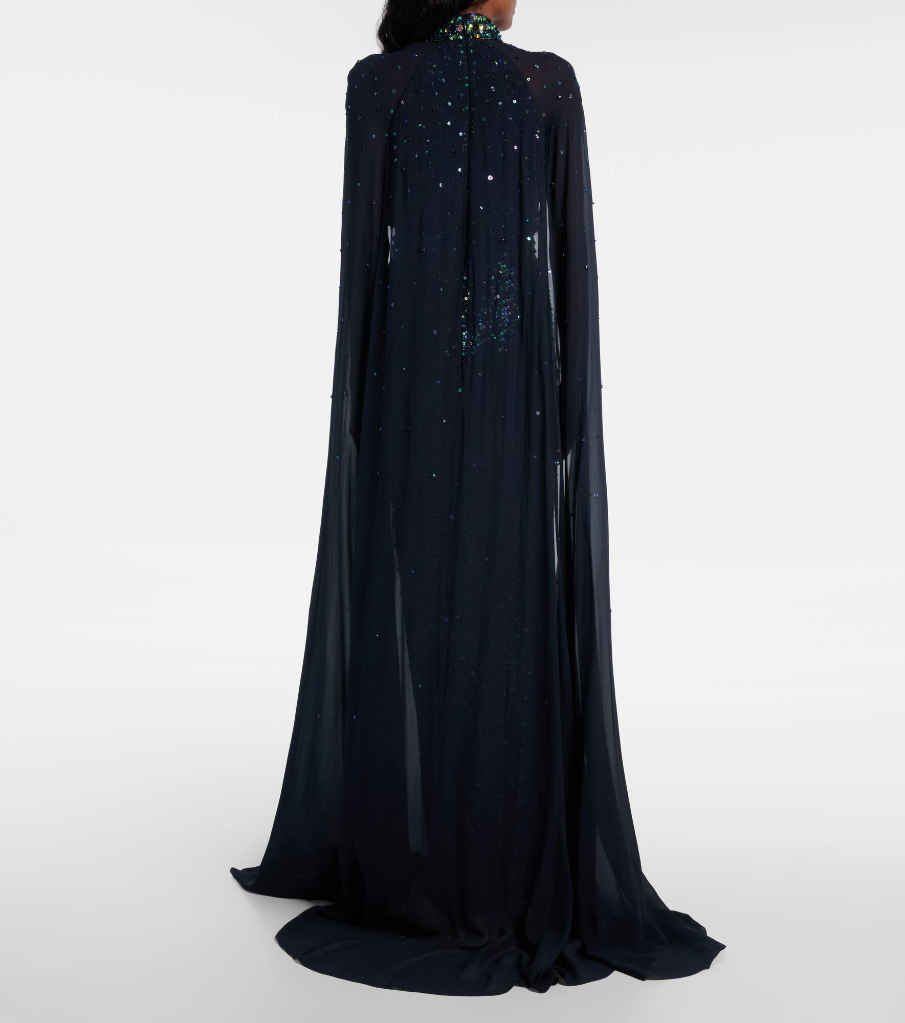 Thea caped sequined gown - 3