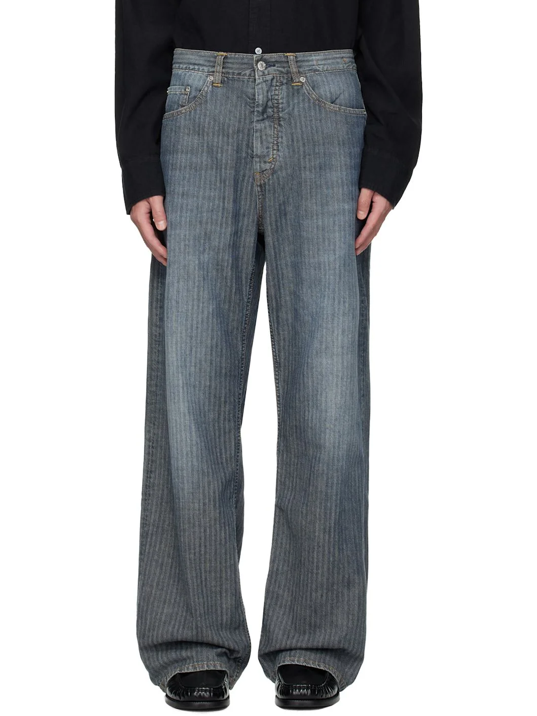 Blue Loose-Fit Criss Jeans - 1