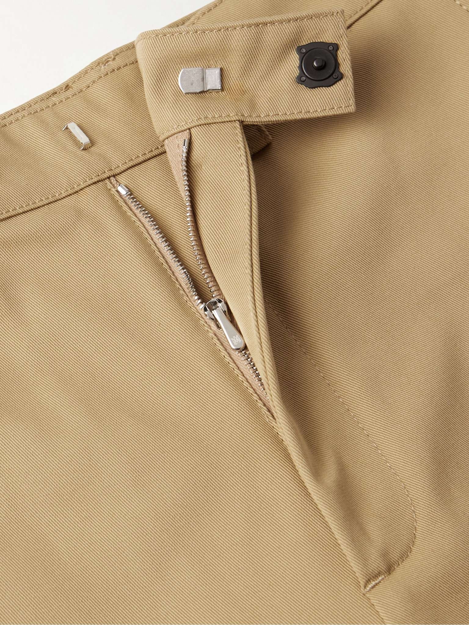 Wide-Leg Logo-Embroidered Cotton-Drill Chinos - 3
