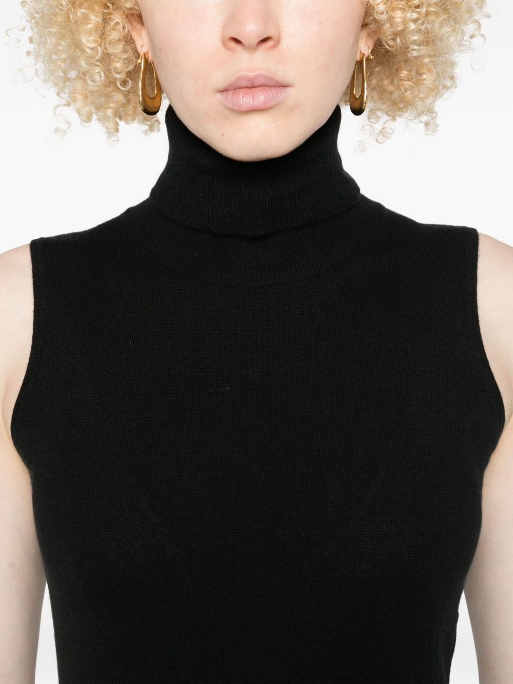 sleeveless turtleneck top - 5