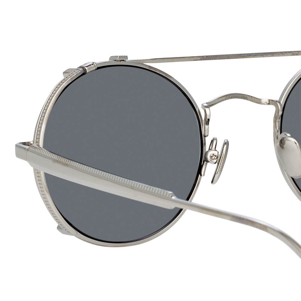 JIMI OVAL SUNGLASSES IN WHITE GOLD - 4