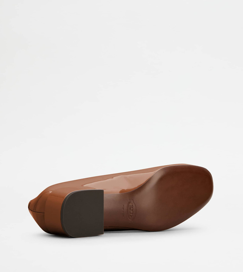 MARY JANE PUMPS IN PATENT LEATHER - ORANGE 4