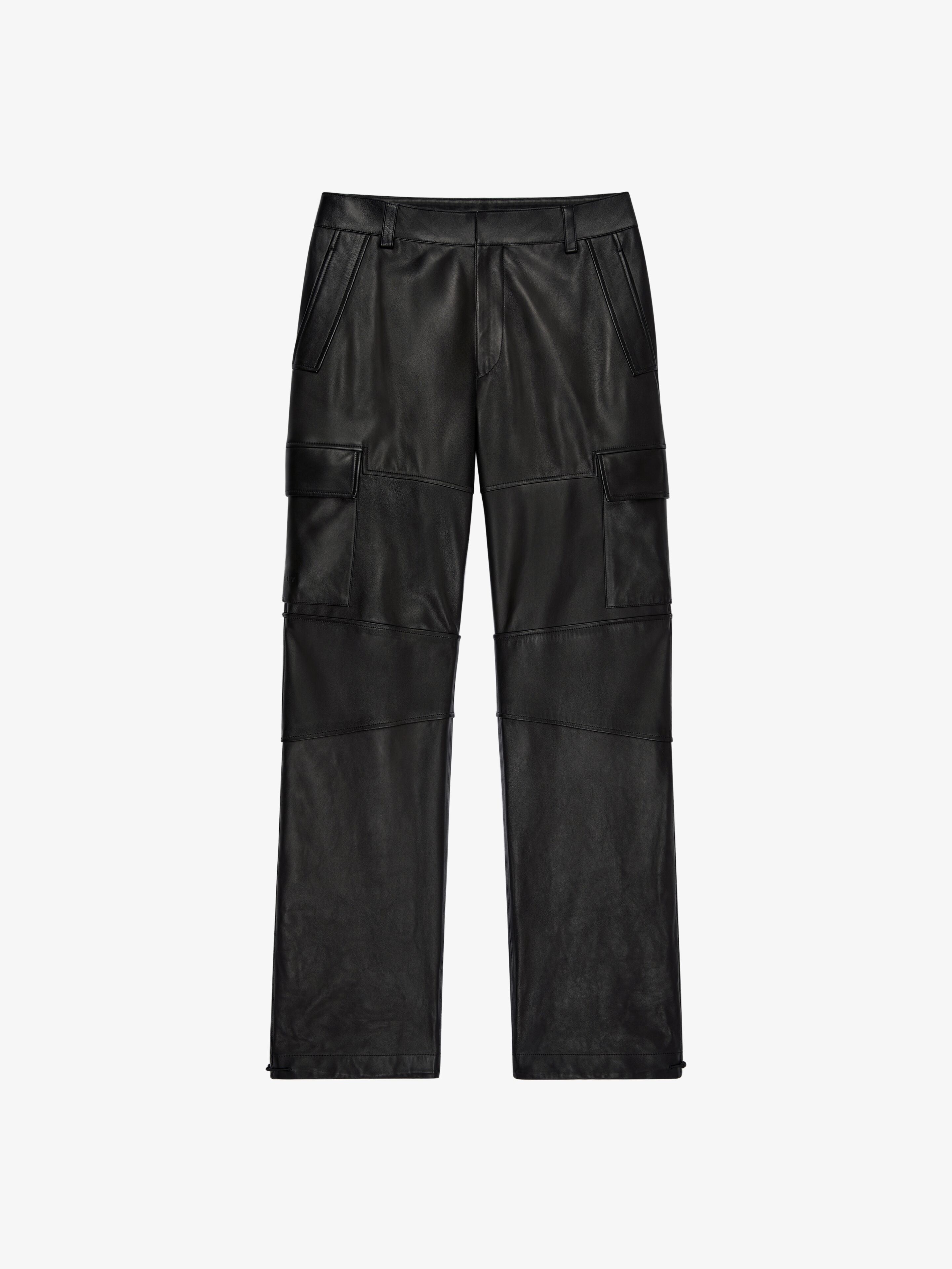 ARCHED CARGO PANTS IN LEATHER - 1