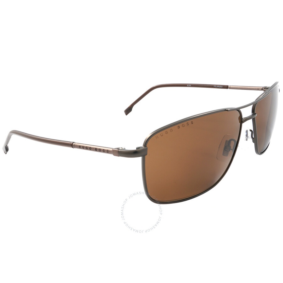 Hugo Boss - Hugo Boss Polarized Bronze Rectangular Men's Sunglasses BOSS 1227/U/S 0SVK/SP 63 - 1