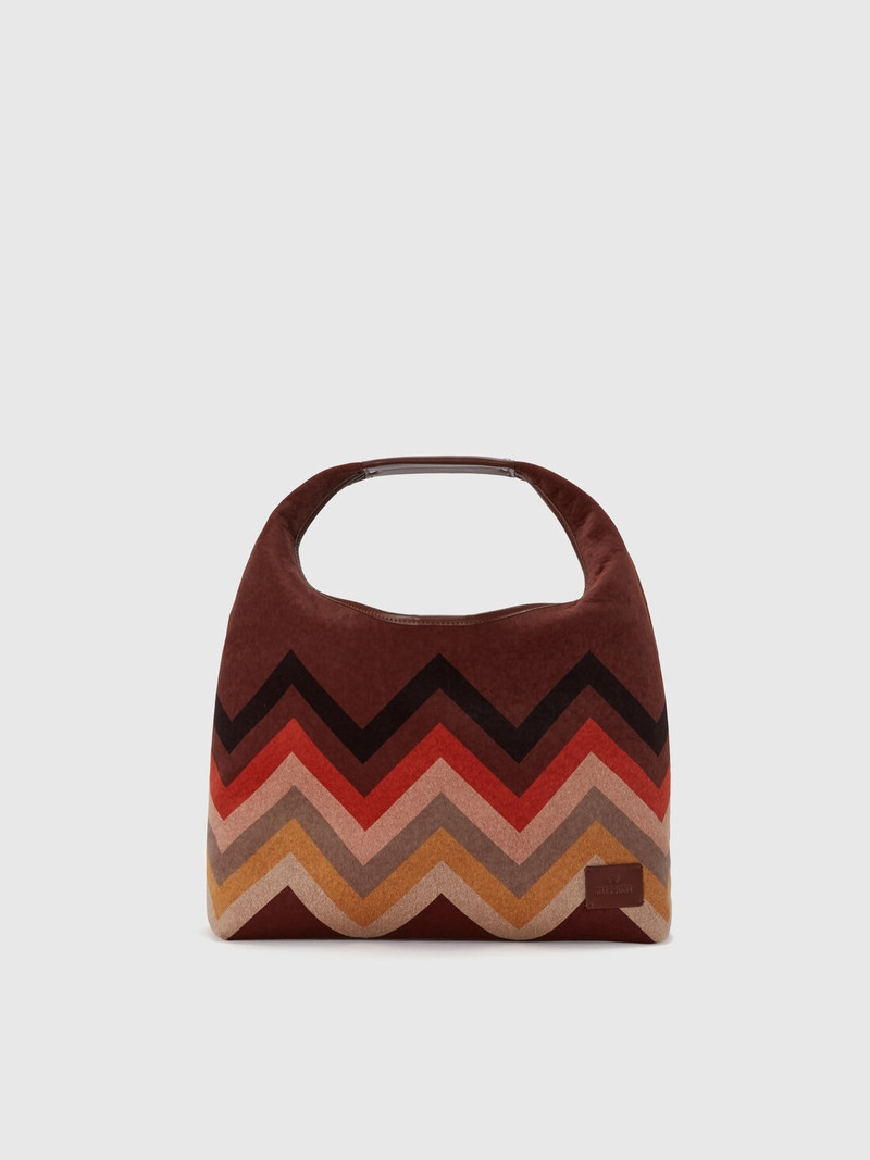 Handbag in zig zag fabric 1