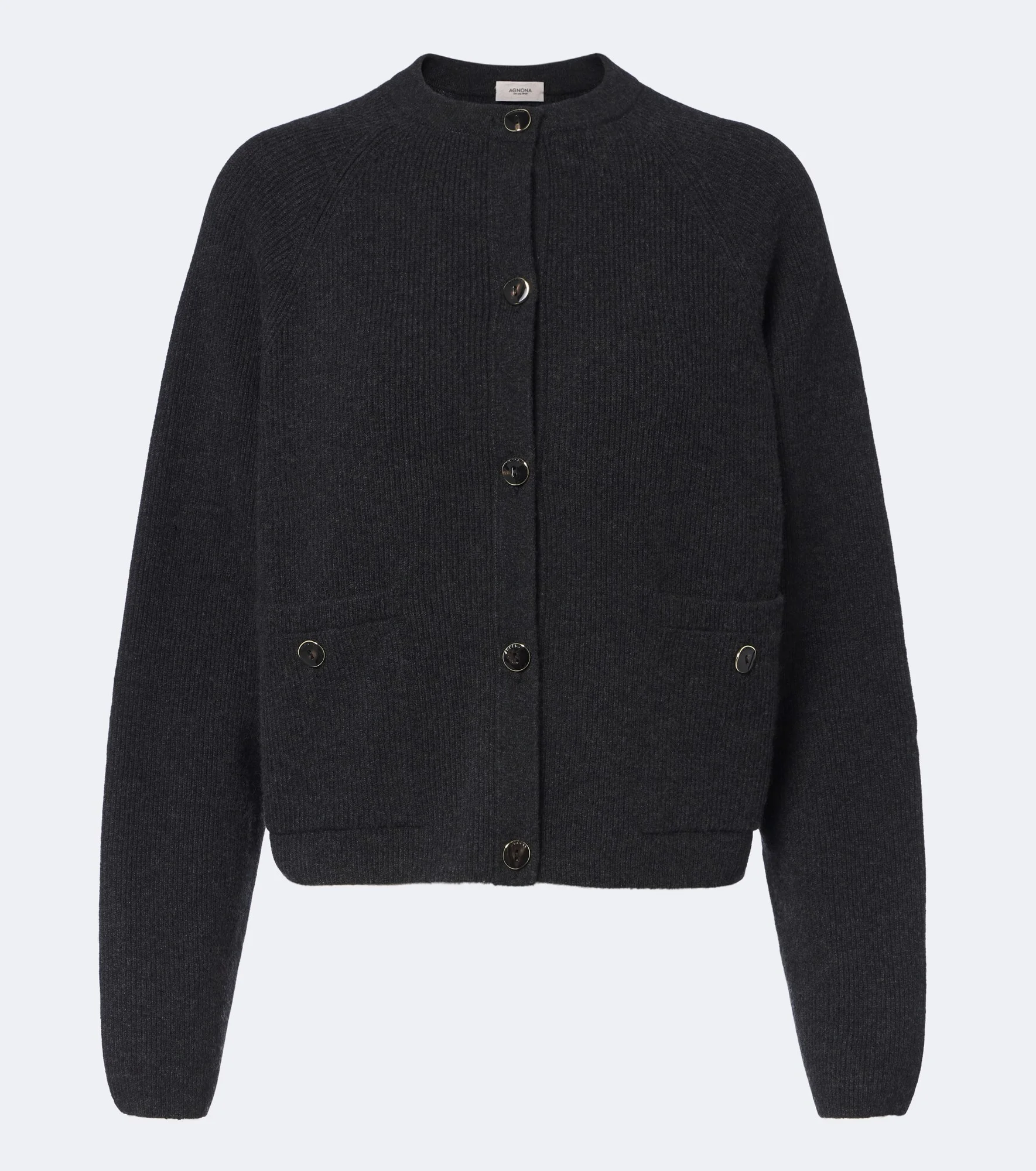 Ribbed-knit cashmere cardigan - 1