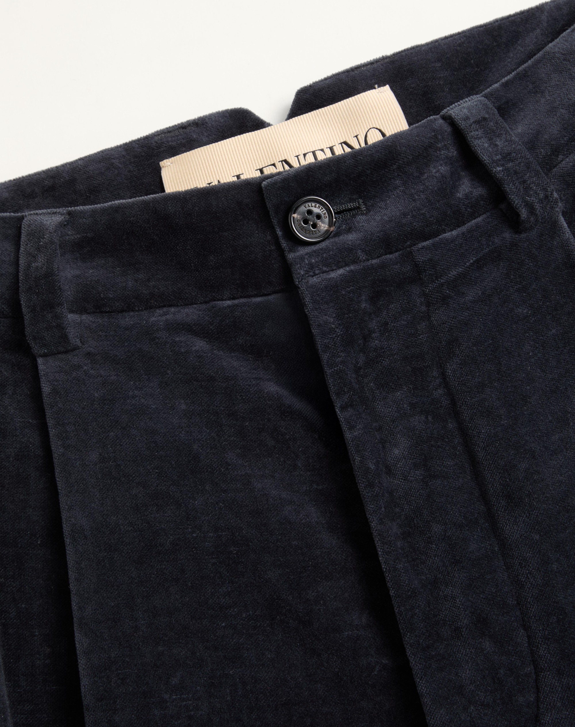 WASHED COTTON-LINEN VELVET PANTS - 6