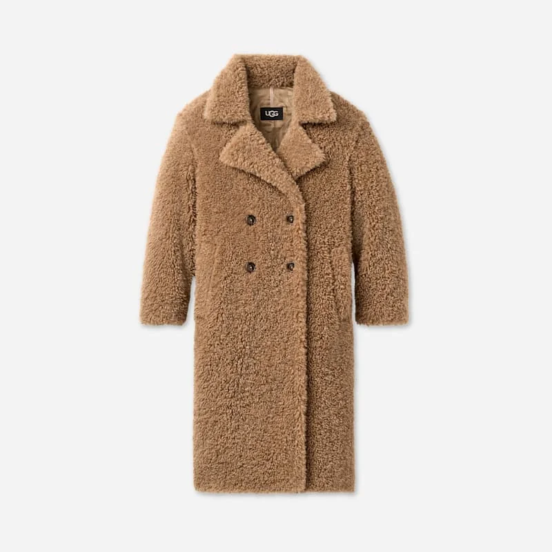 ® Women's Gertrude Long Teddy Coat II in Sand - 1