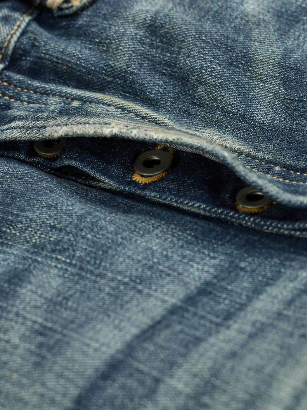 distressed straight-leg jeans - 3