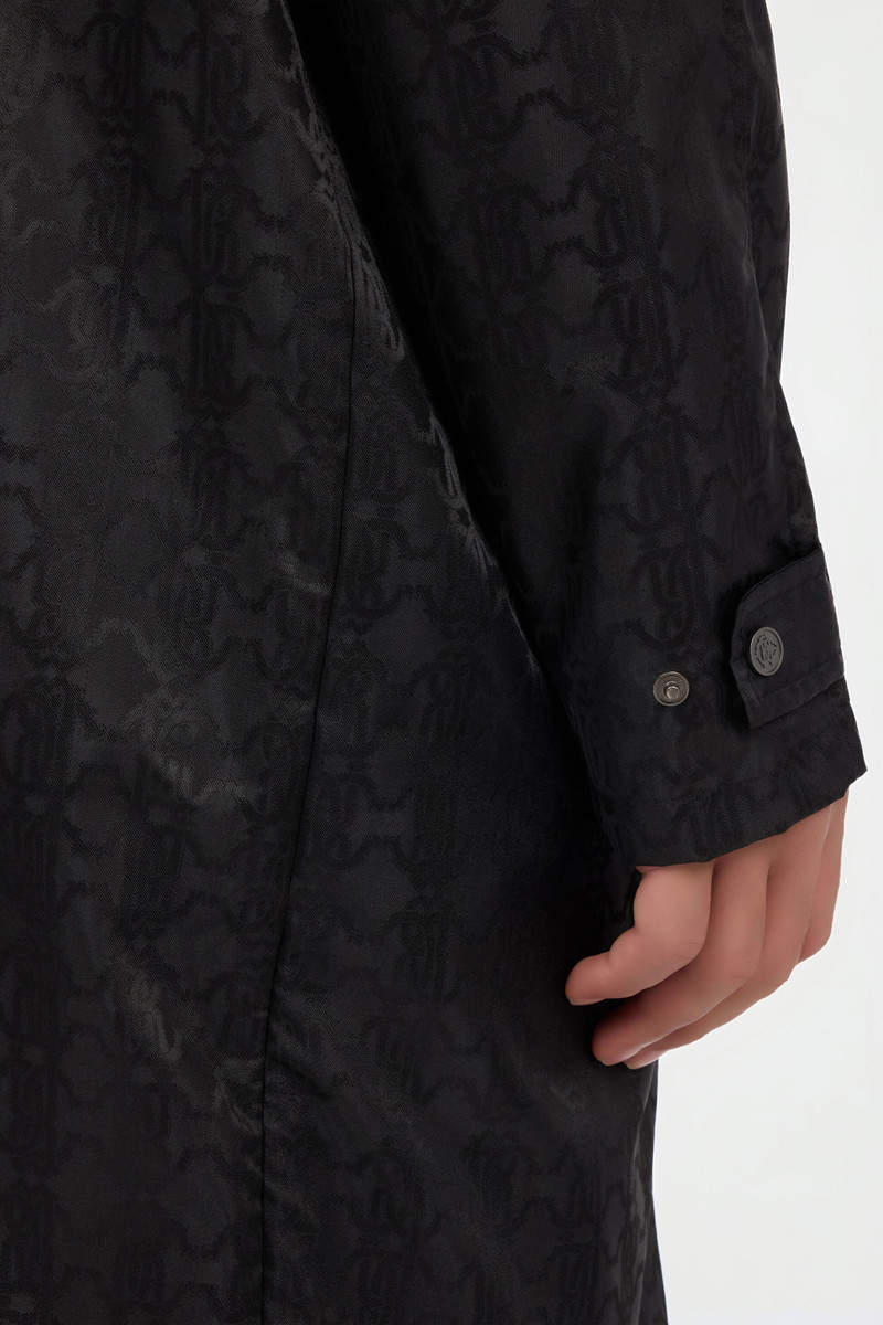 Black caban with RC monogram all over 7