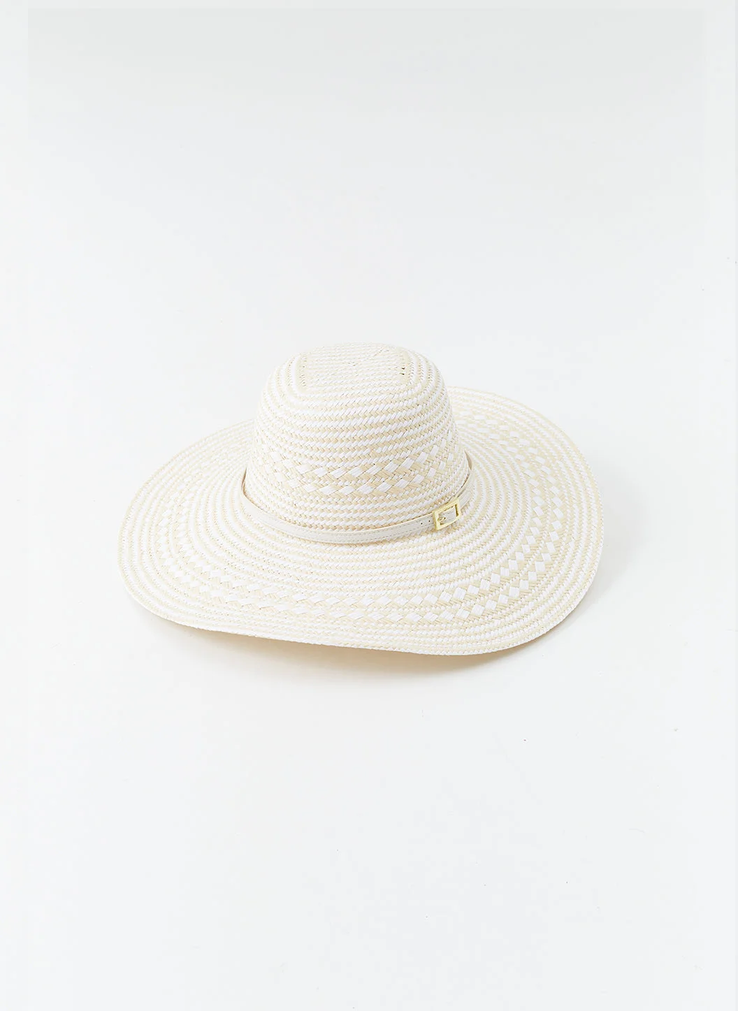 JEMIMA WHITE WEAVE HAT - 1