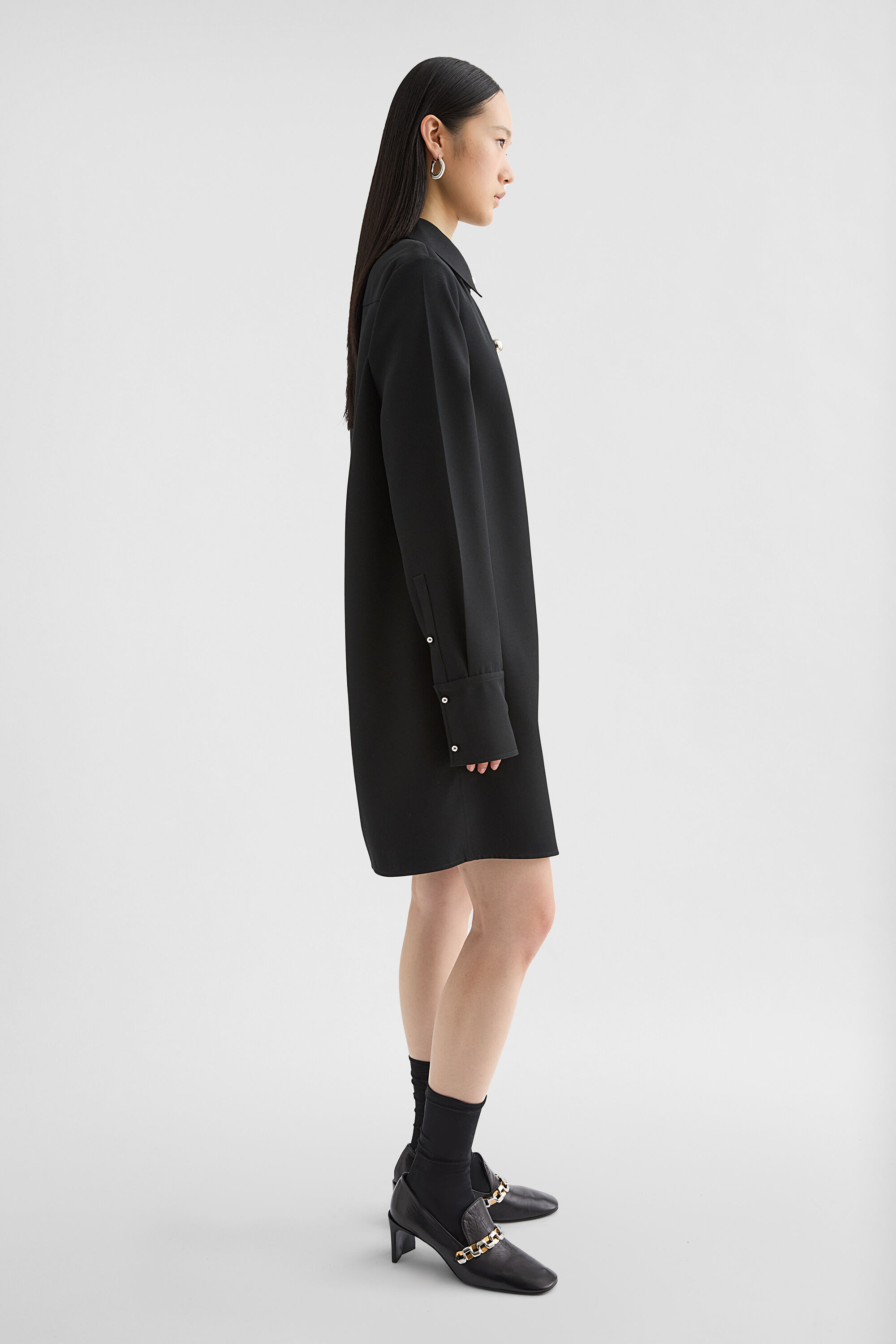 Wool Gabardine Polo Dress - 3