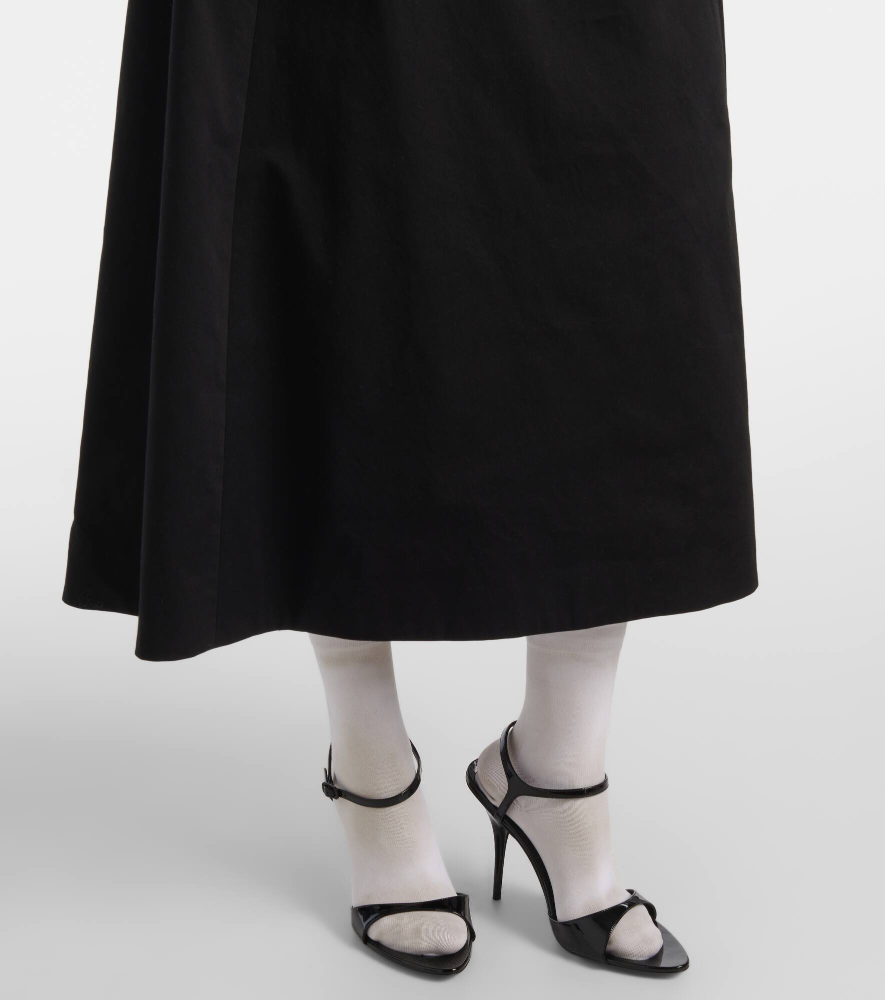Cotton twill midi skirt - 5