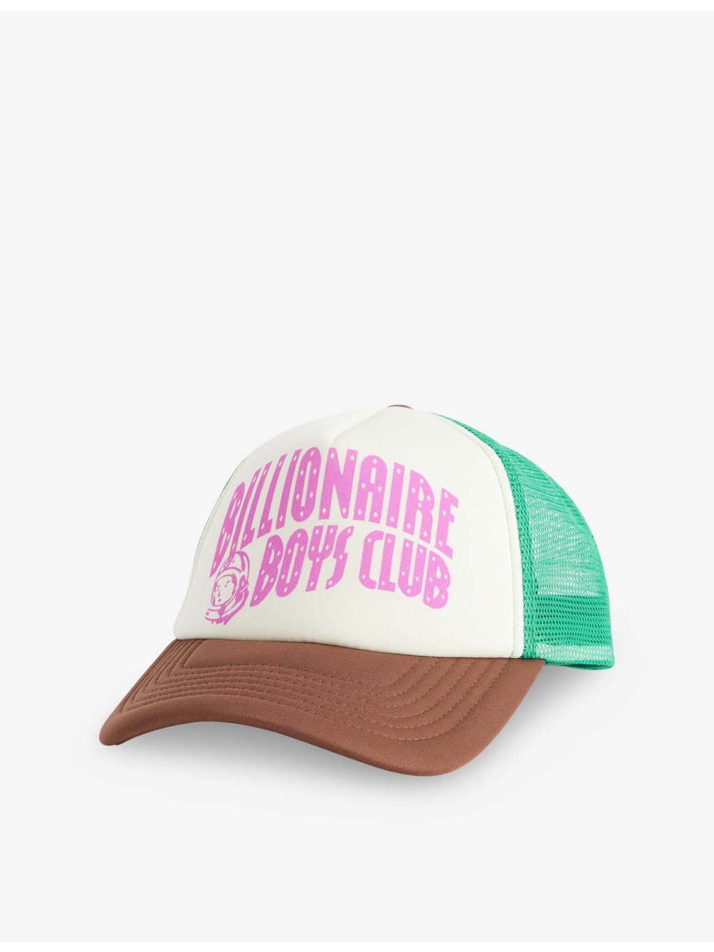 Contrast Logo-Print Woven Trucker Cap - 1