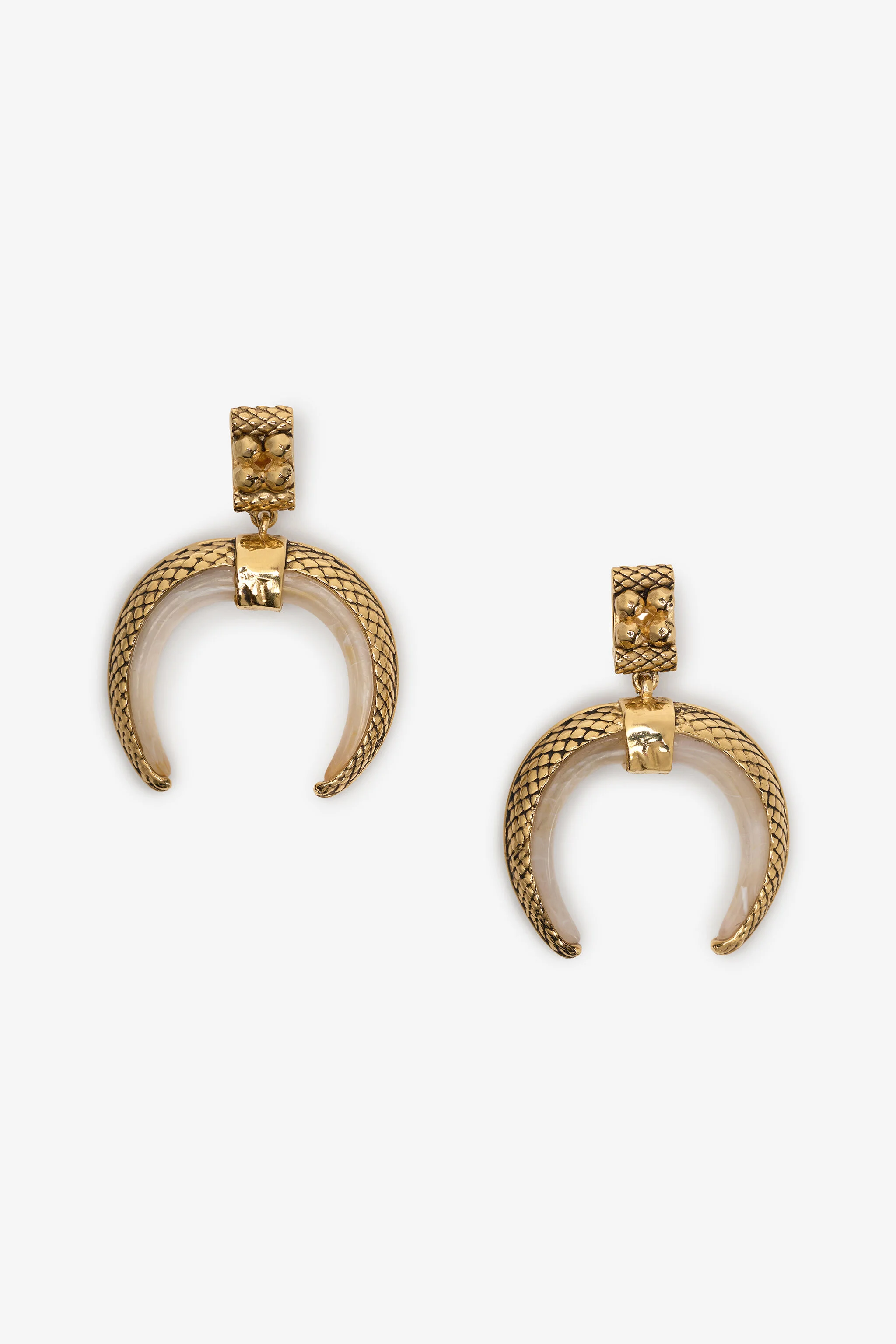 Gold Horn Earrings - 1