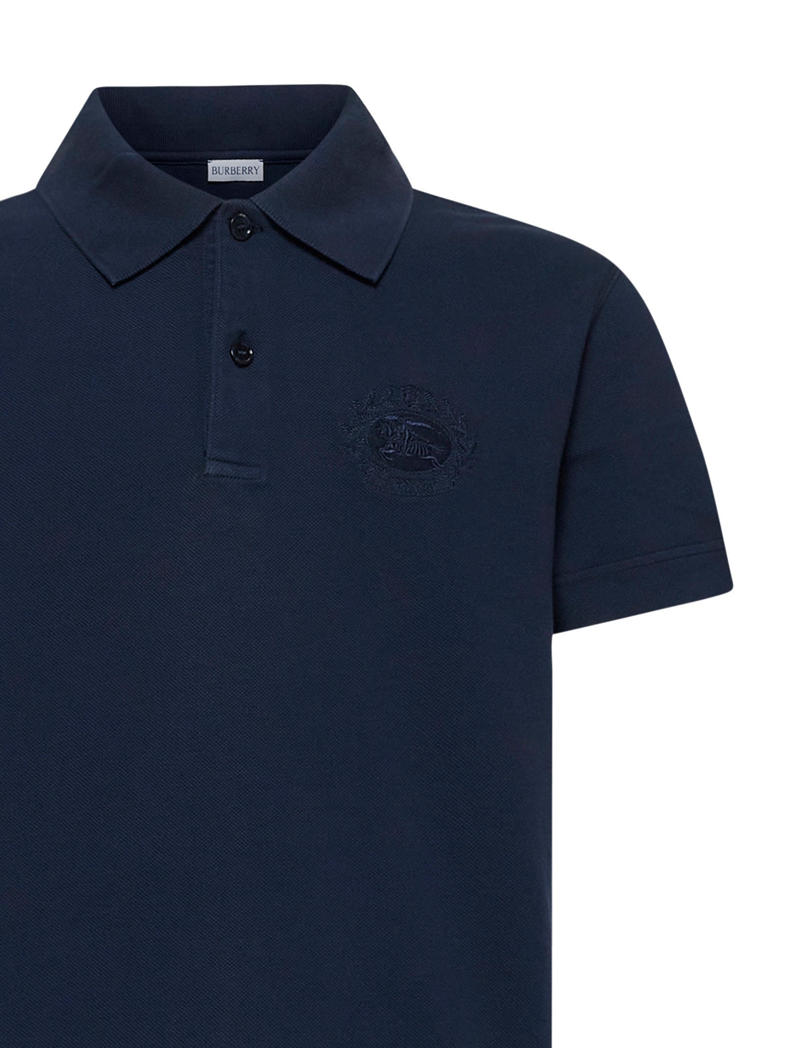 Burberry Men Blue Ekd Pique Polo Shirt - 3