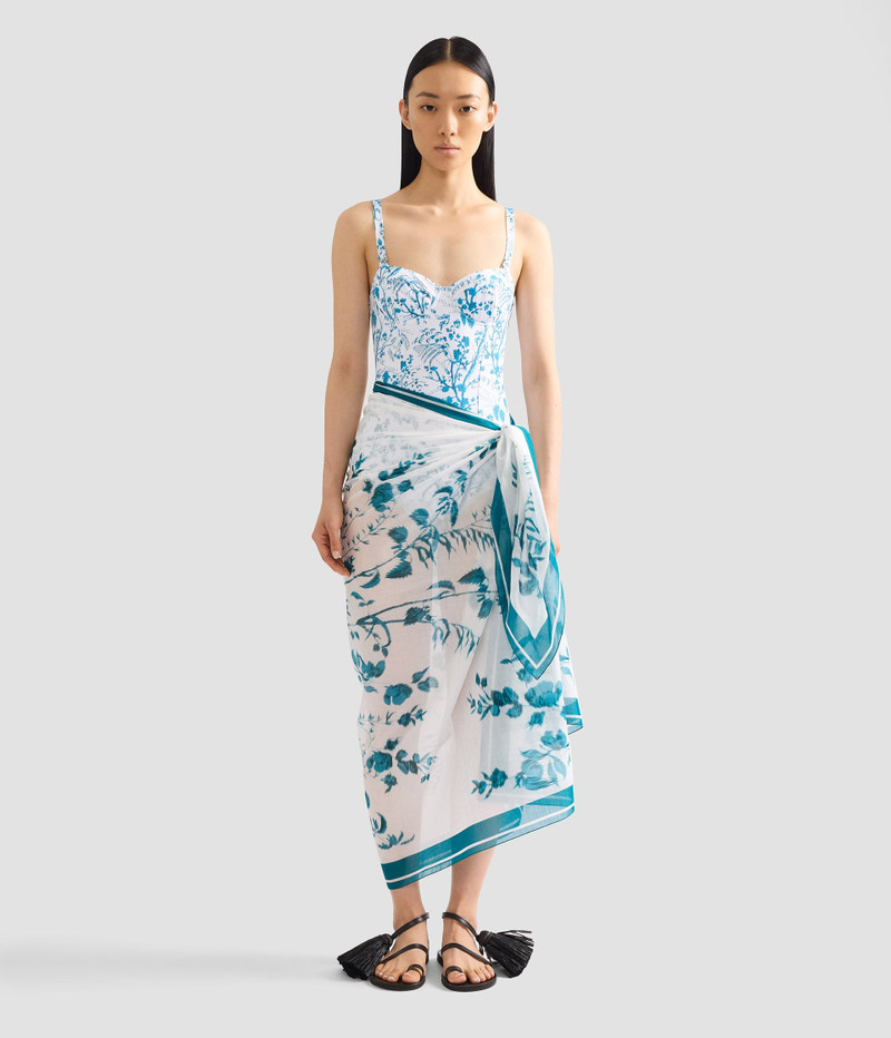 BOTANICAL PRINT COTTON VOILE PAREO 4