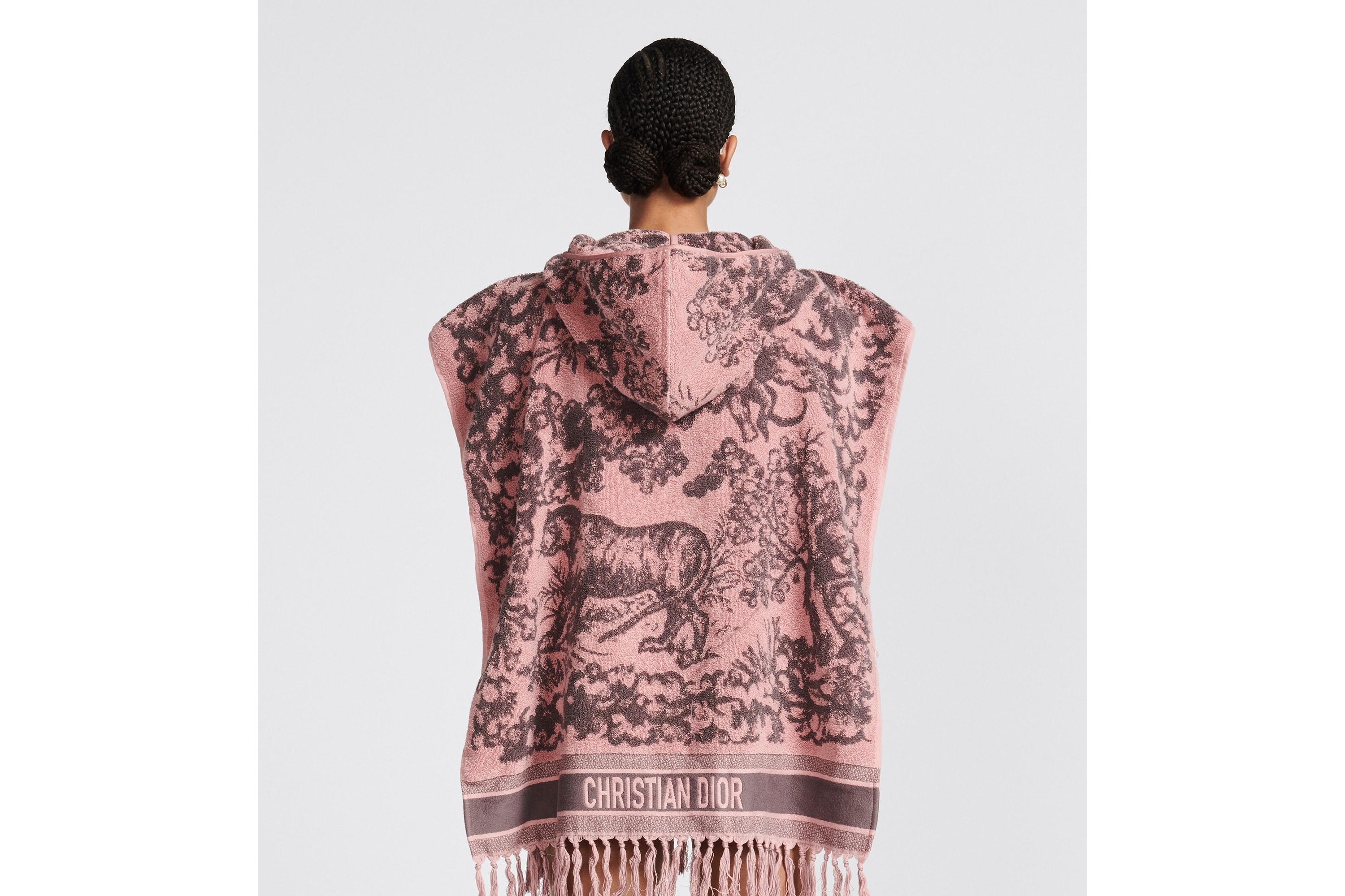 Toile de Jouy Sauvage Hooded Poncho - 5