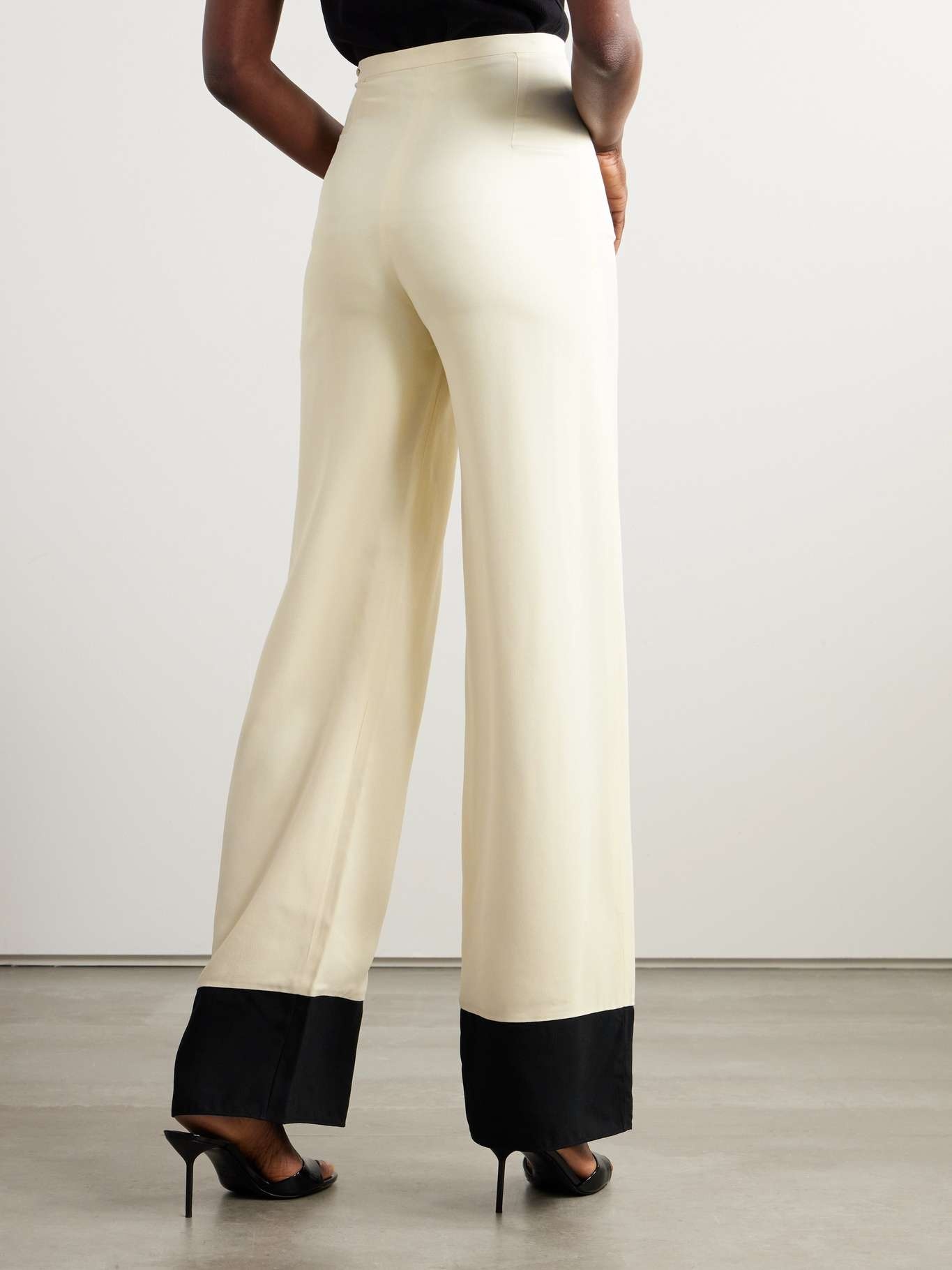 Marlene crepe and cady wide-leg pants - 4