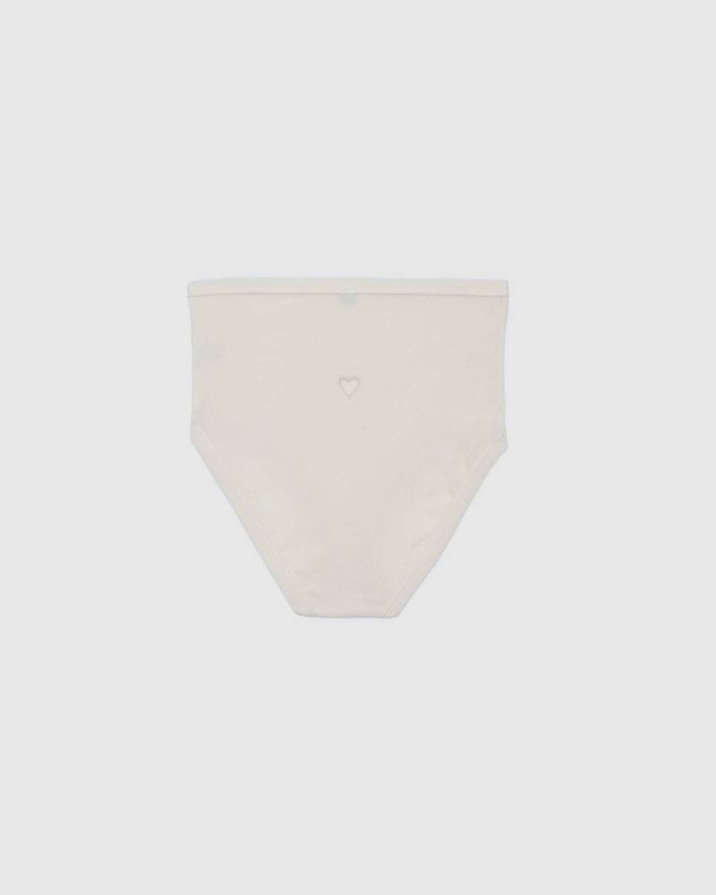 Heart Highwaist Bell Pants - Fine Organic Cotton Rib 8