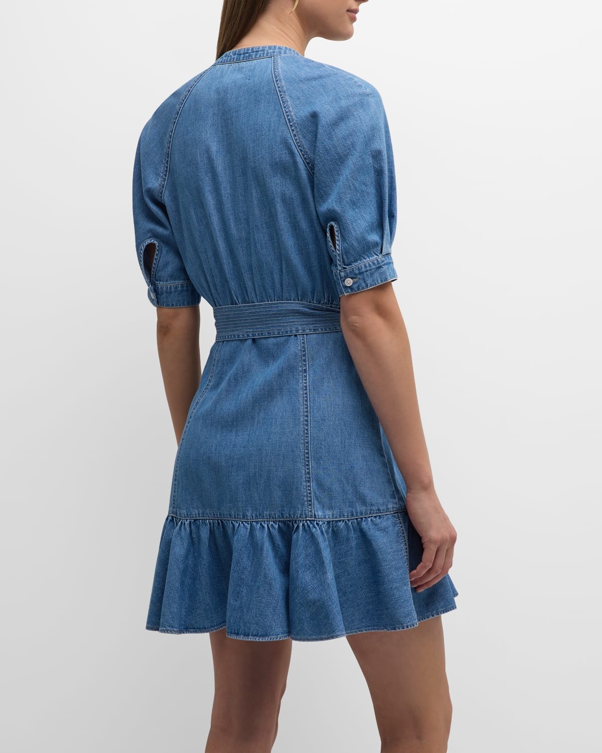 Kanika Short-Sleeve Denim Shirtdress - 6