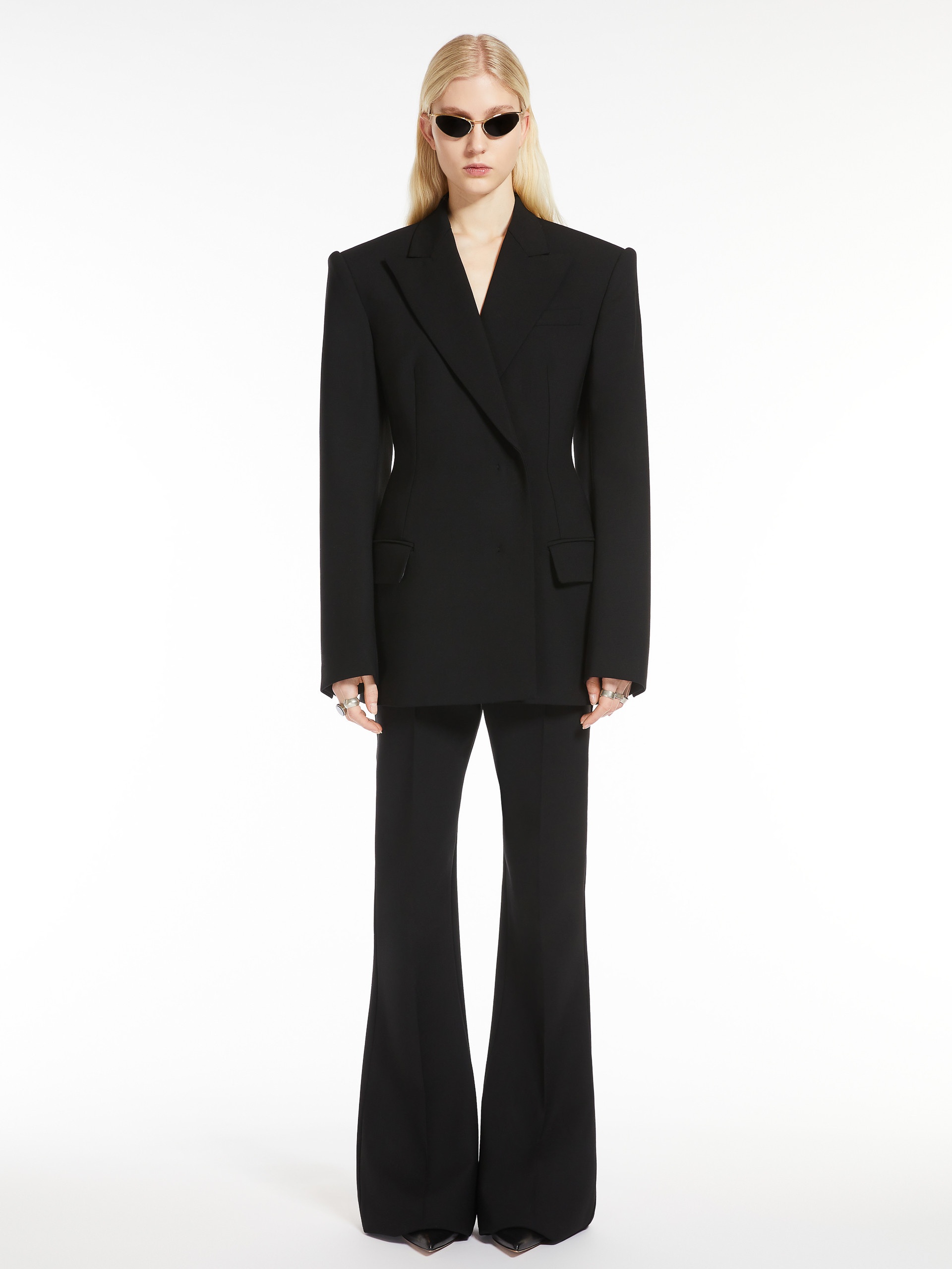 DANZICA Double-breasted stretch wool blazer - 2