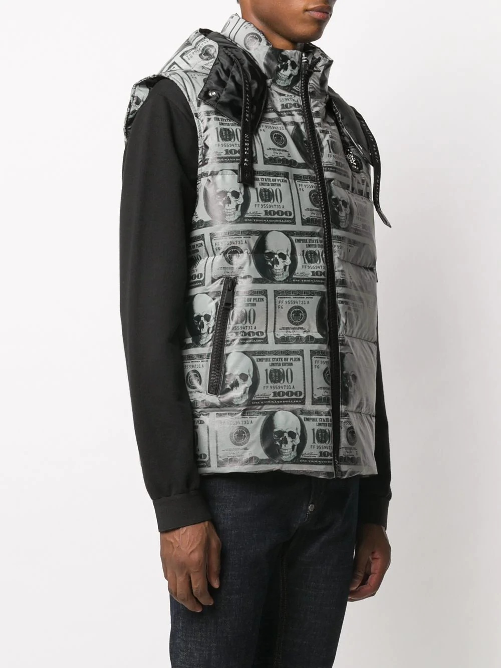 SKull Dollar feather down vest - 3