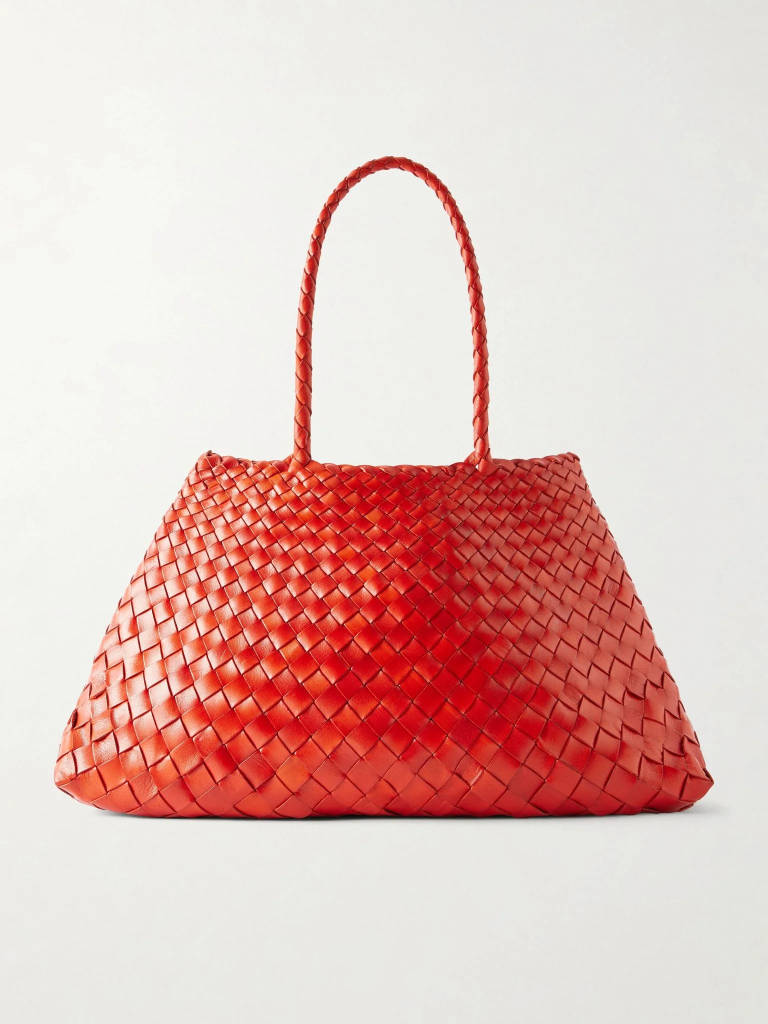 Santa Croce woven leather tote Red - 1