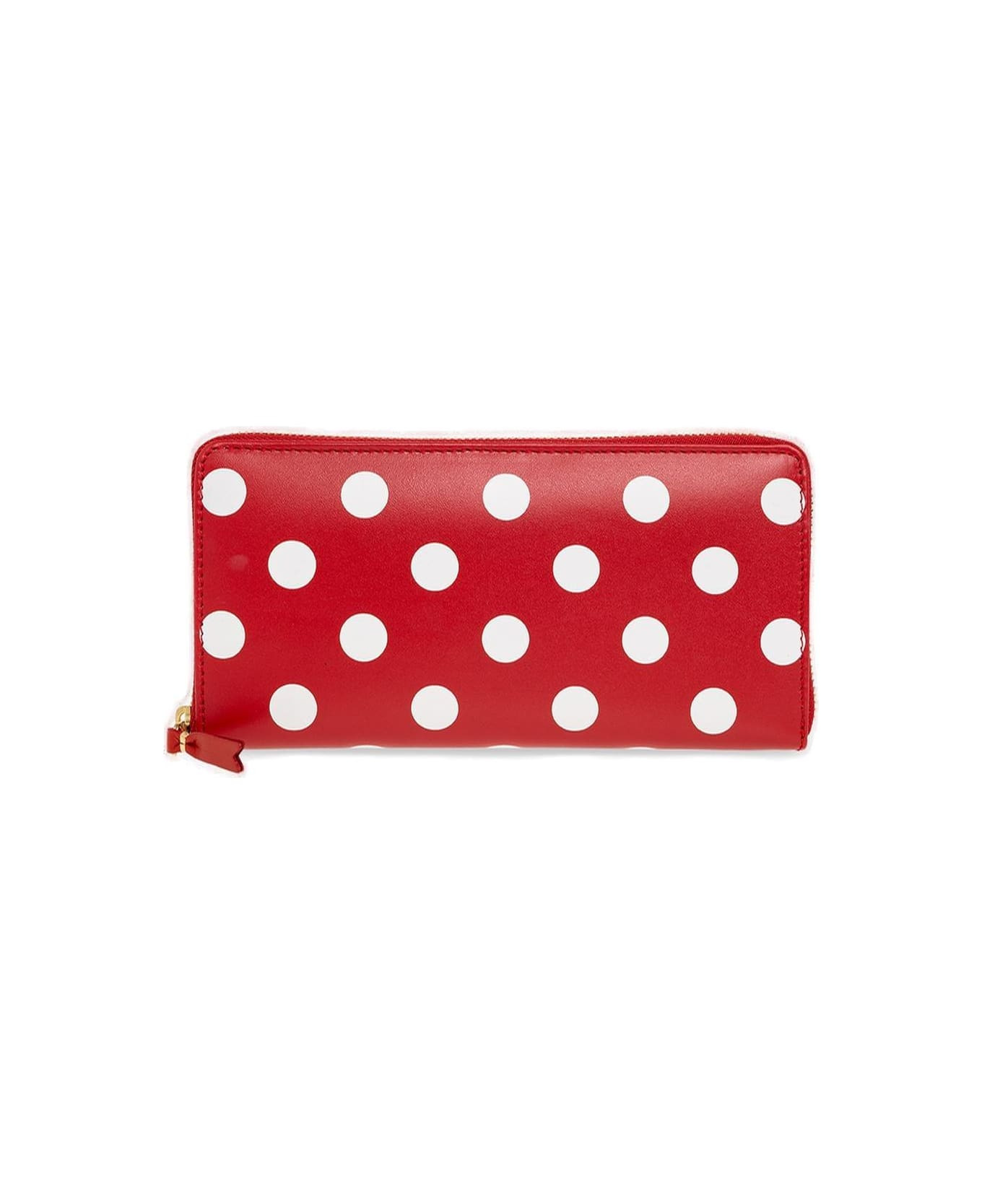 Polka Dot Printed Zip-around Wallet - 1
