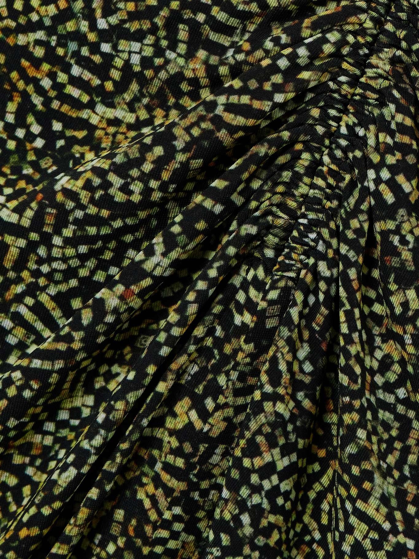 Joella ruched printed stretch-jersey midi skirt - 5