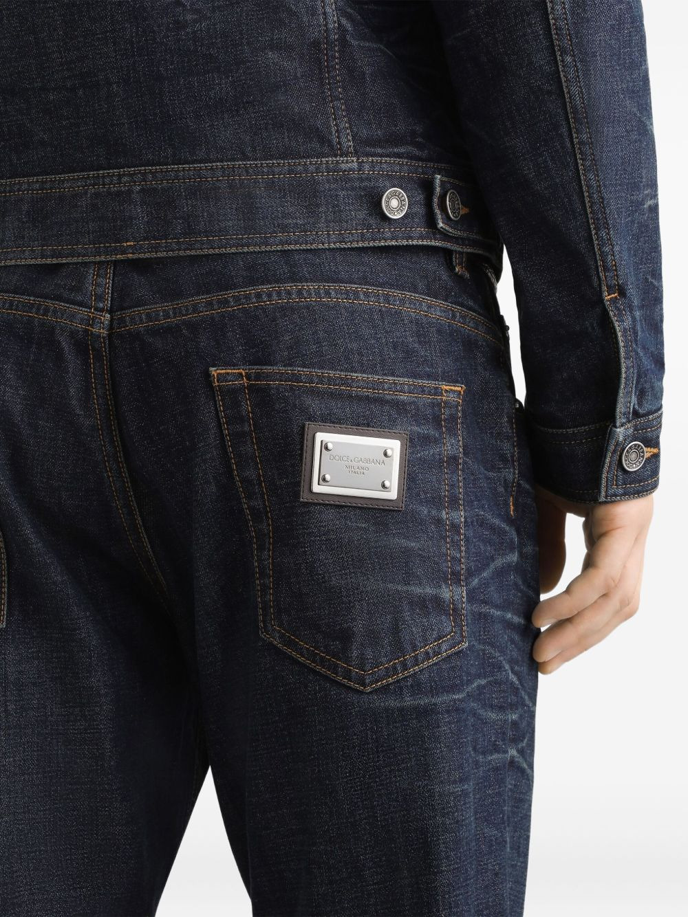 logo-plaque  jeans - 4