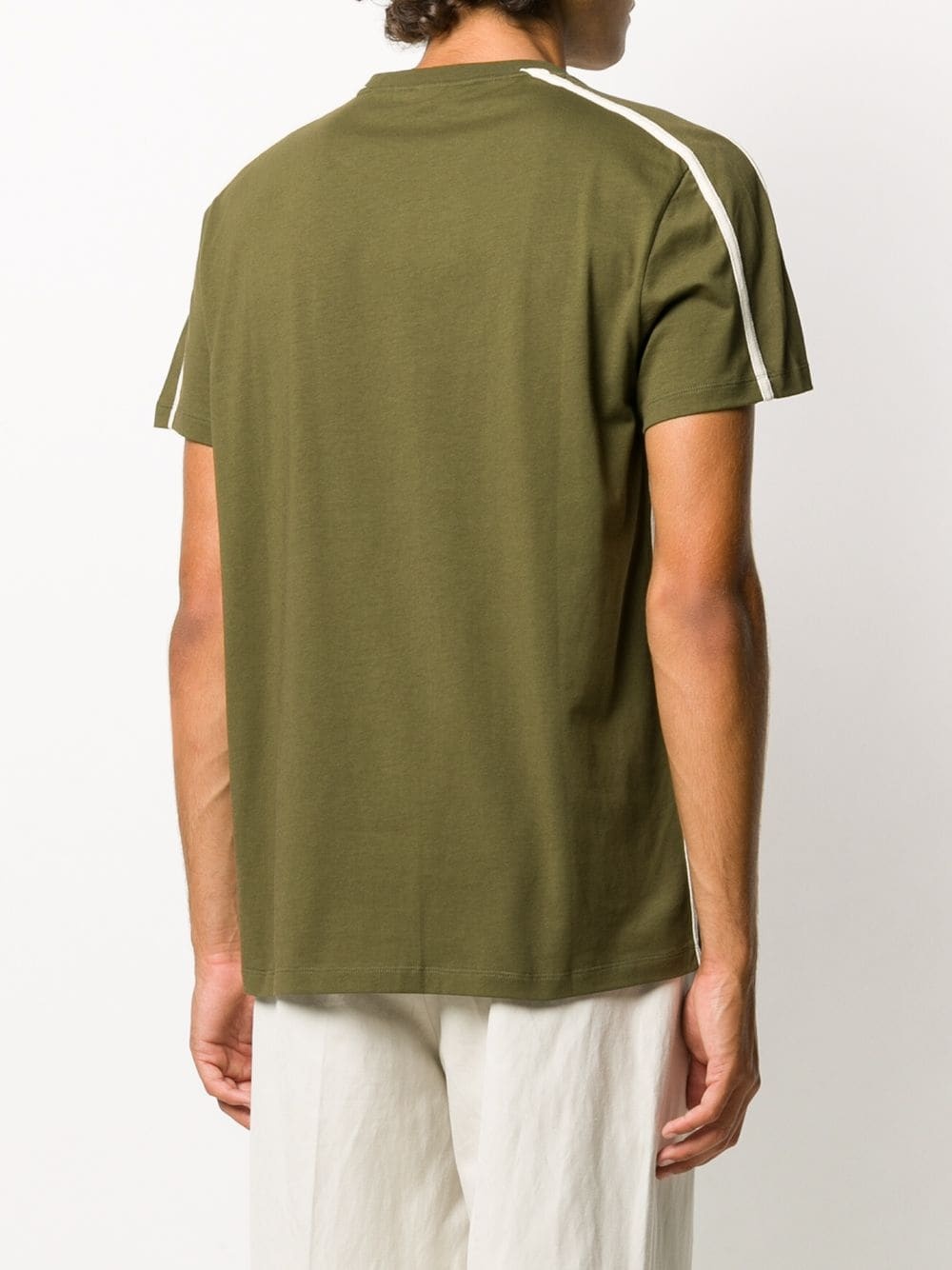 contrast-trim cotton T-shirt - 4