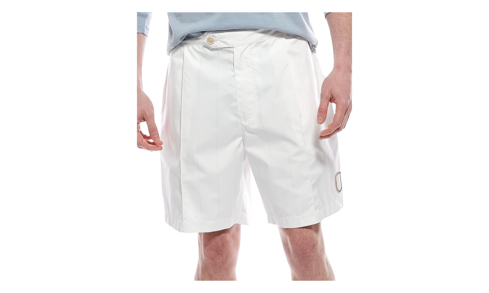 Pleated Tailored Shorts "White" BRUN185 - 1