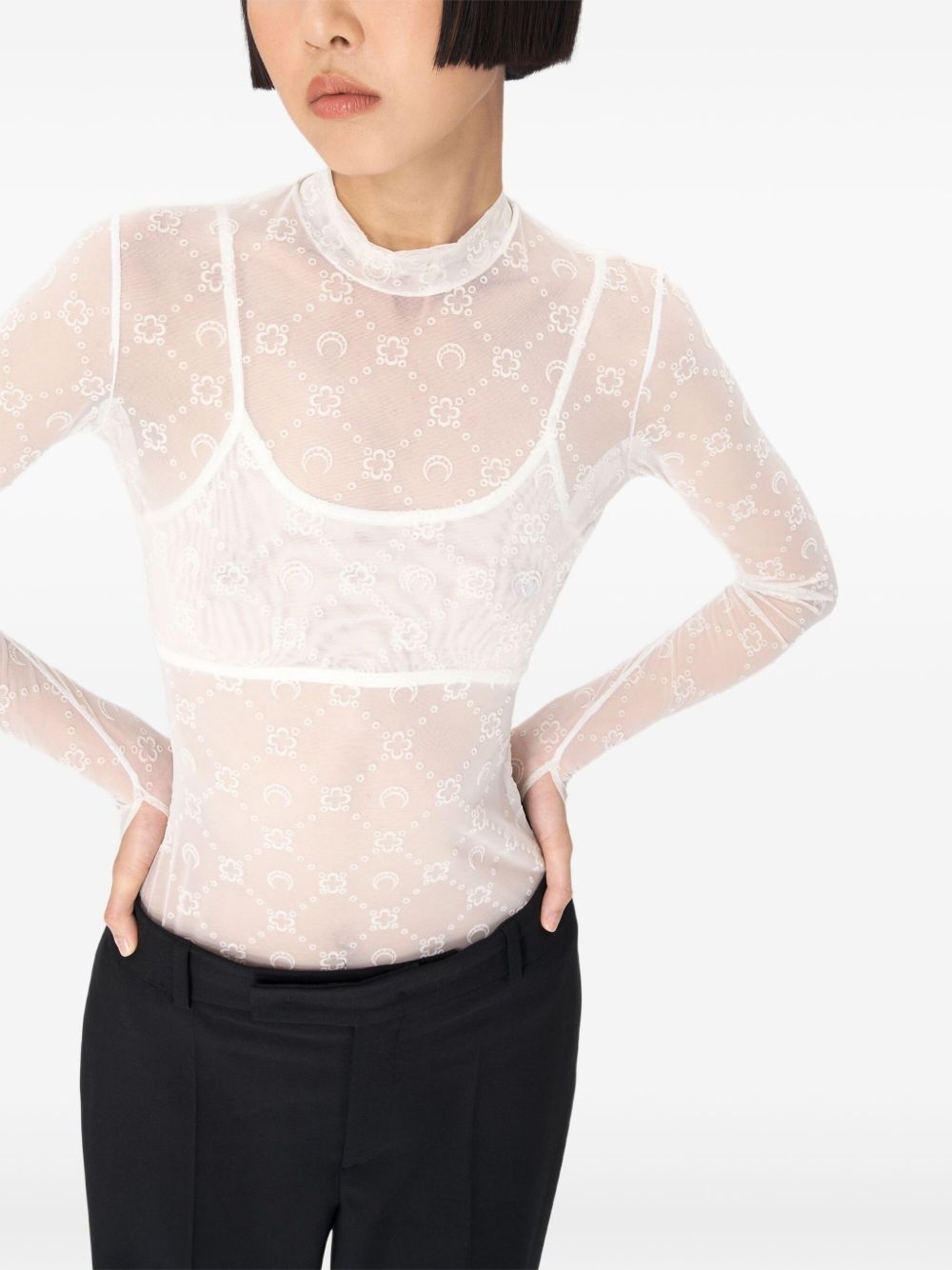 semi-sheer top - 5