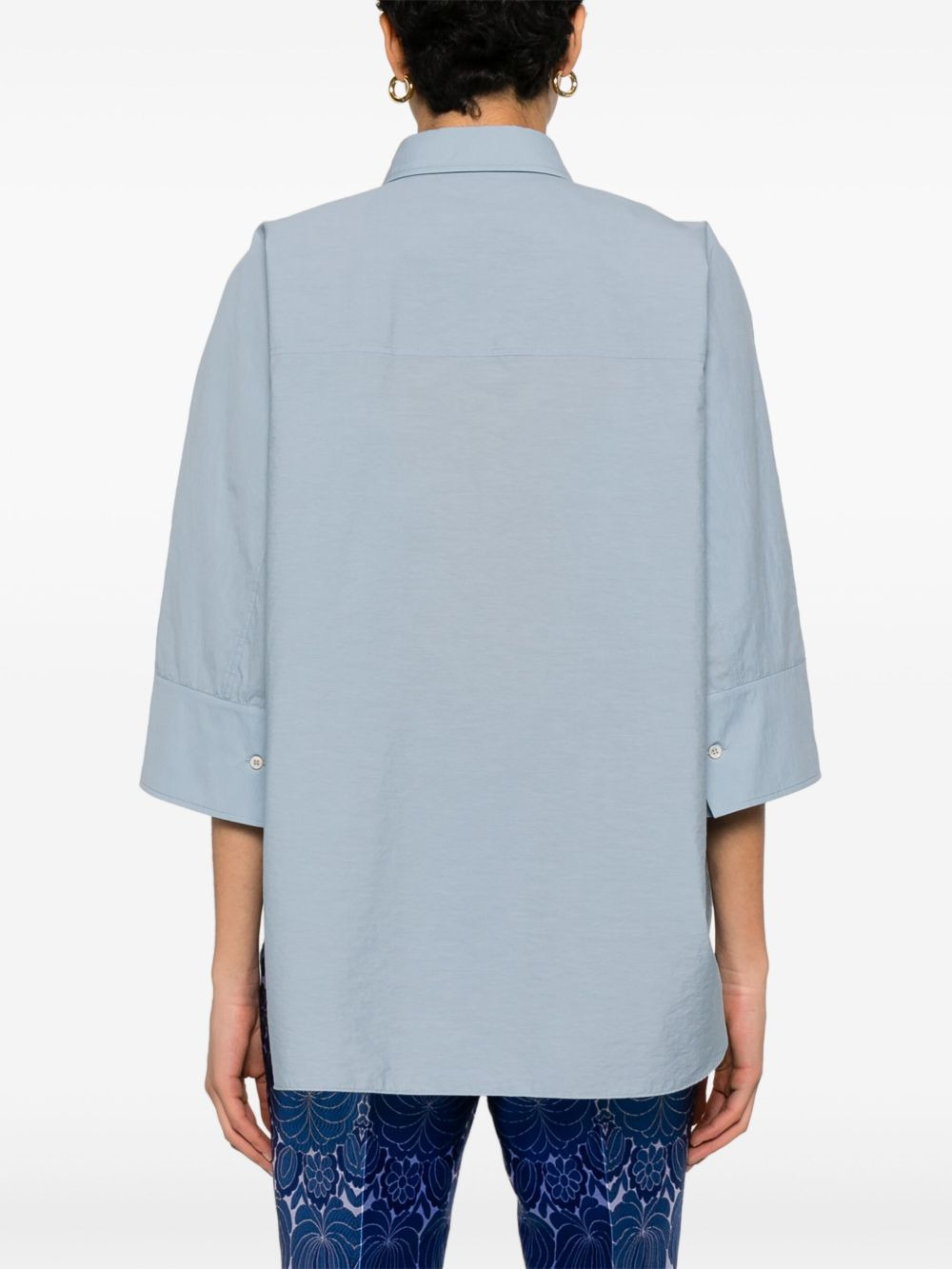 Brunello Cucinelli Women Embroidered Cotton Shirt - 2