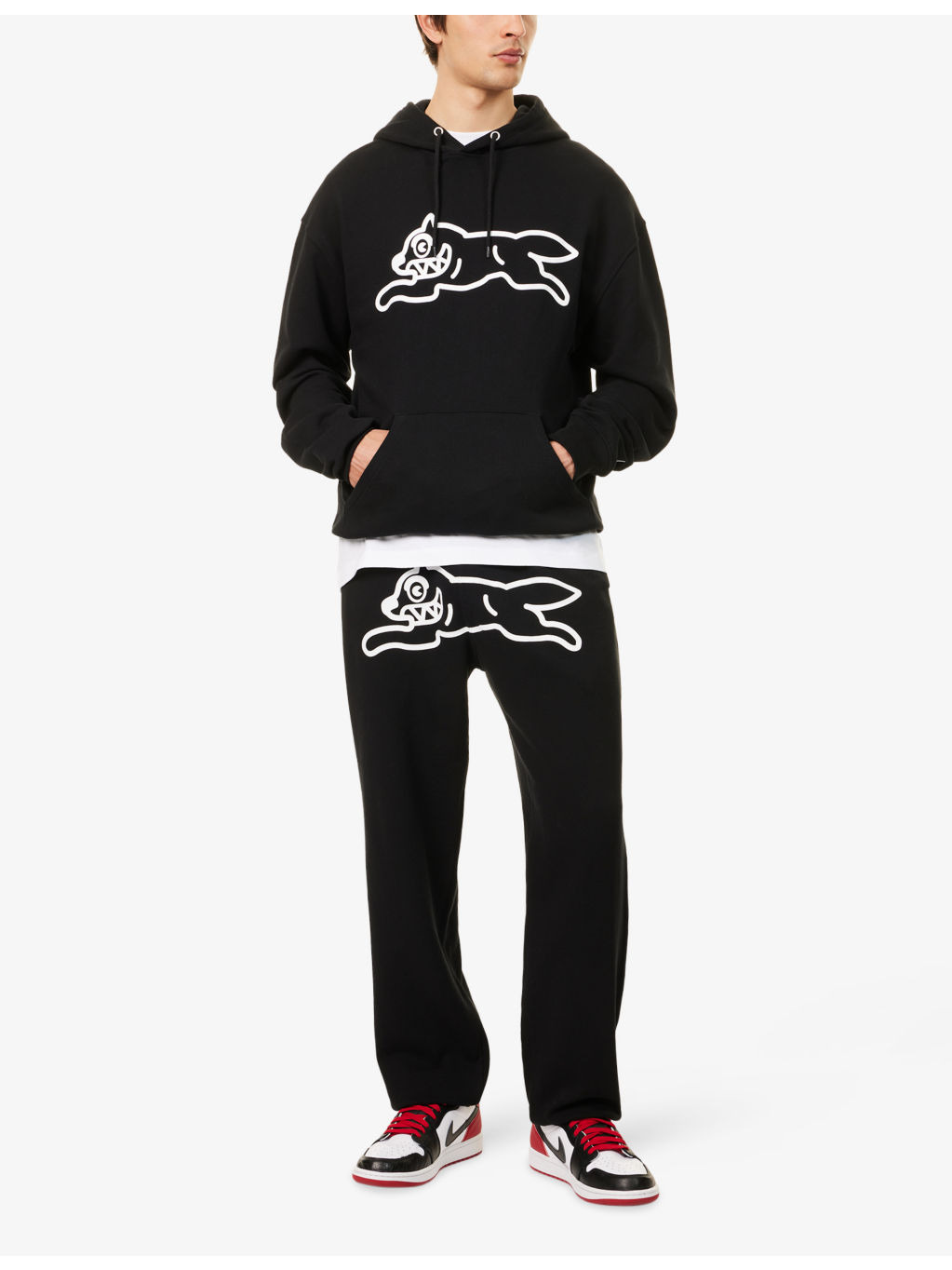 Running Dog Graphic-Print Cotton Hoody - 2