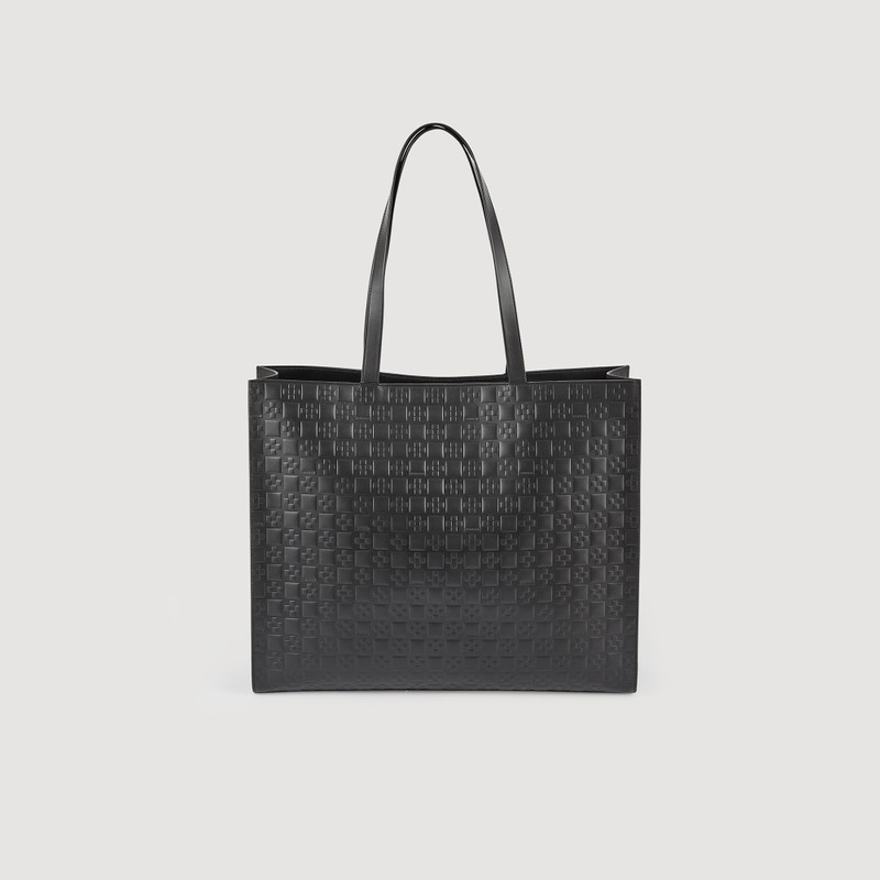 Large tote in monogram-embossed leather 1