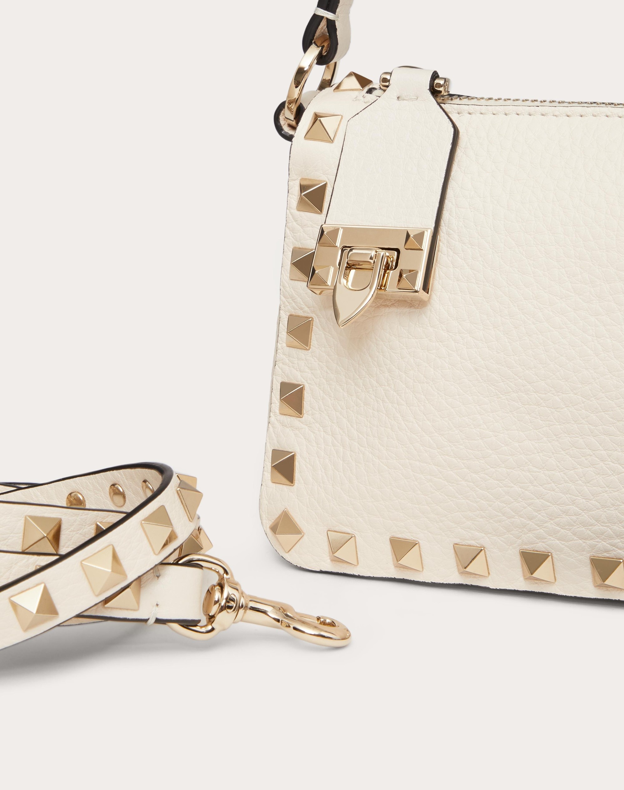 SMALL ROCKSTUD GRAINY CALFSKIN CROSSBODY BAG - 7