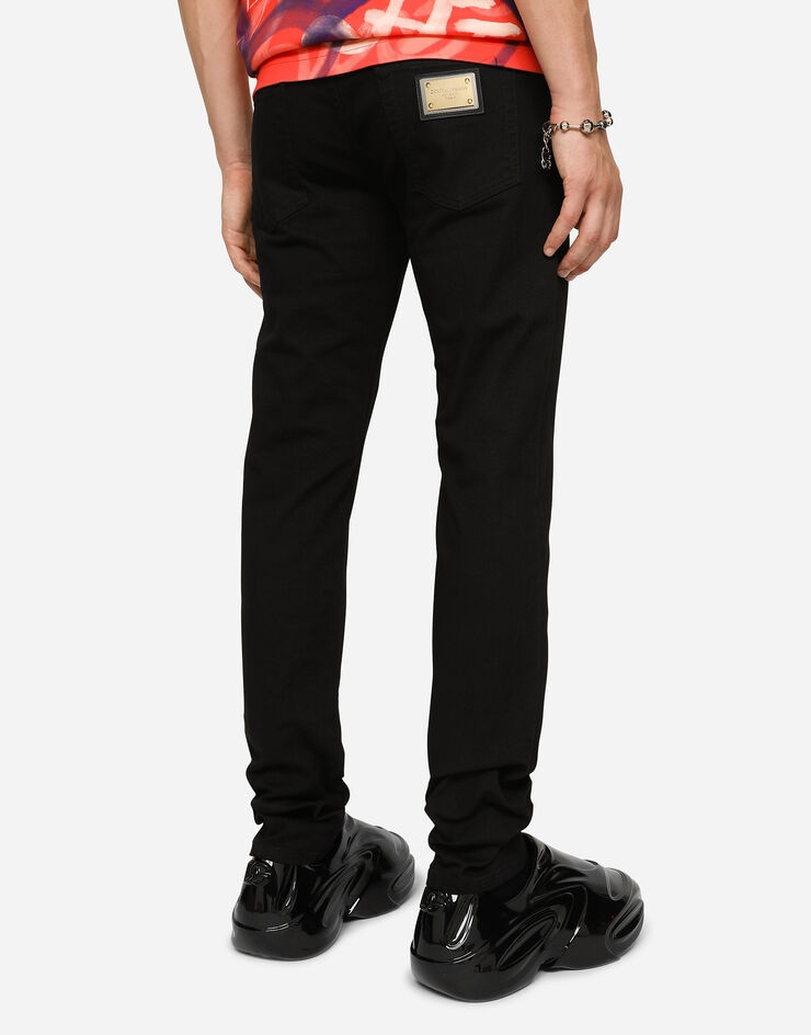 Black skinny stretch jeans - 4