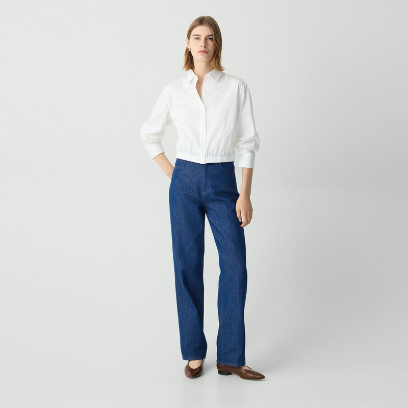 Theory Cropped Shirt in Good Cotton outlook