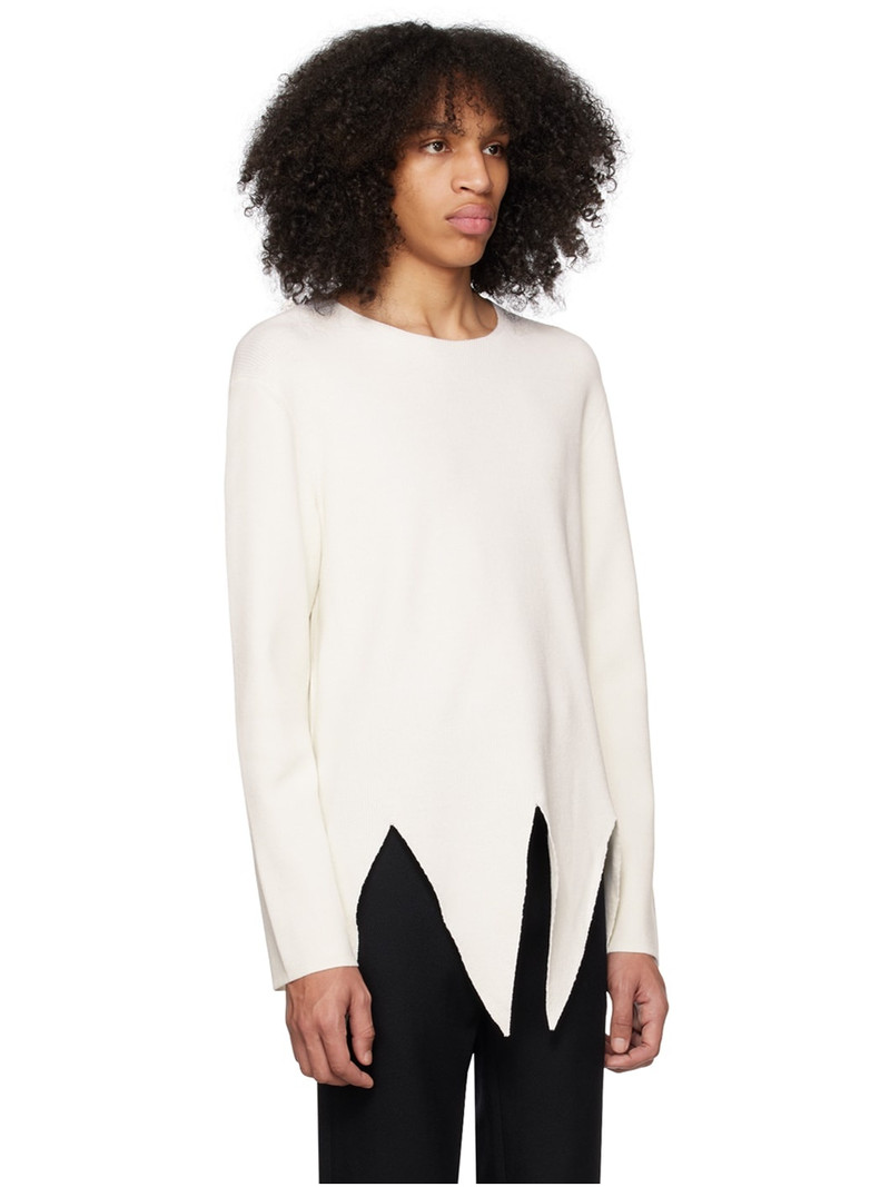 White Serrated Sweater 2