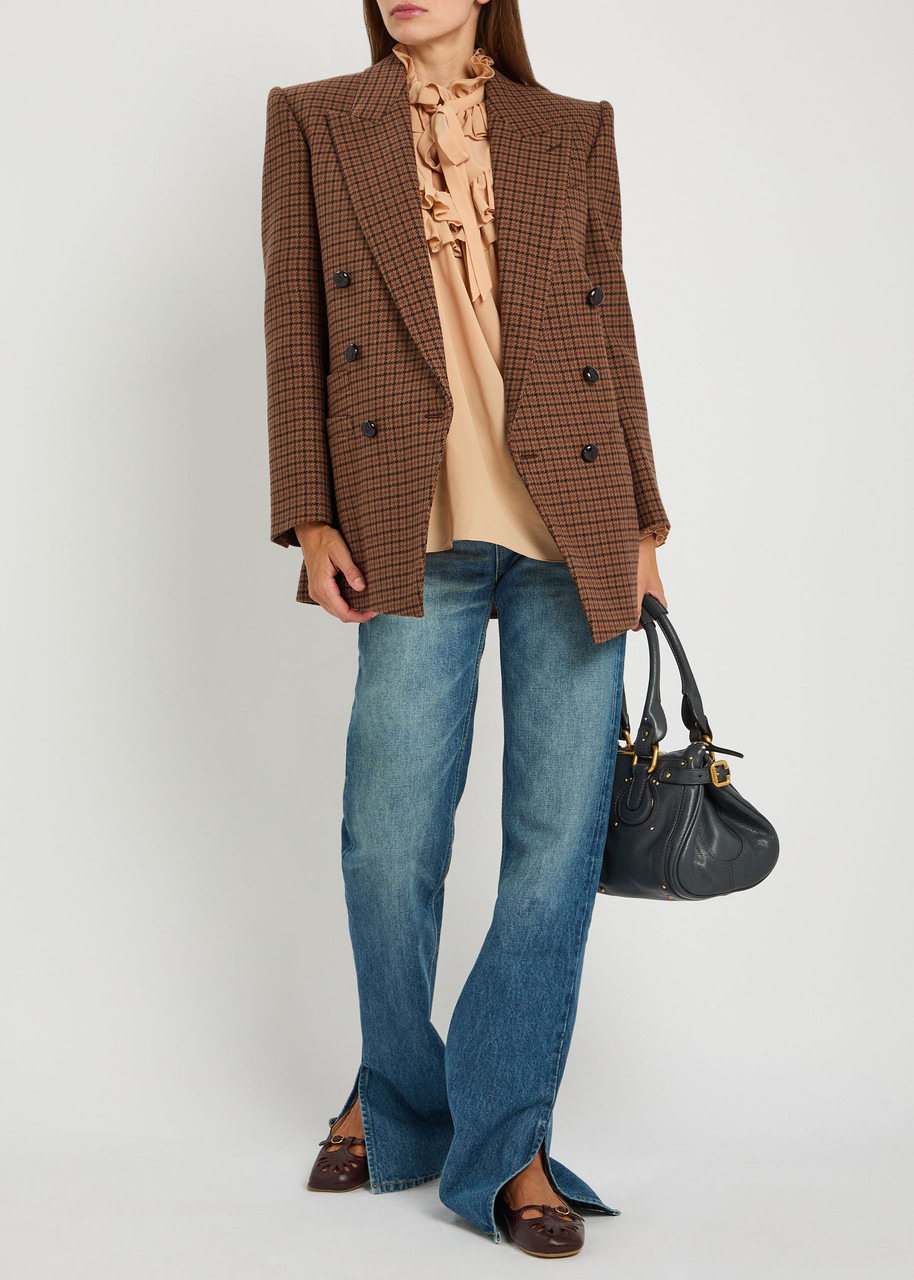 Chloe Checked Wool-blend Blazer - 4